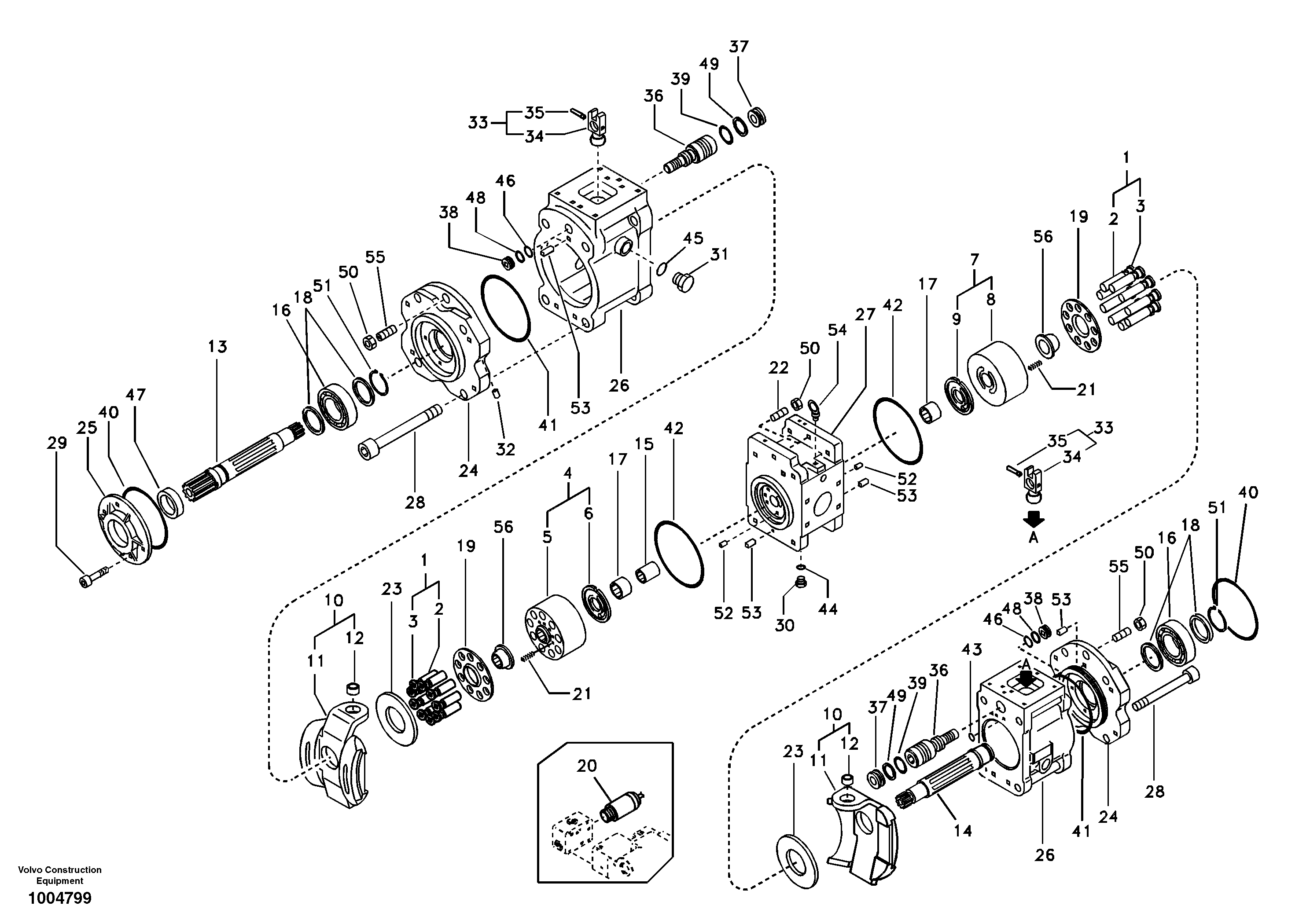 Hydraulic pump — volvo parts diagram