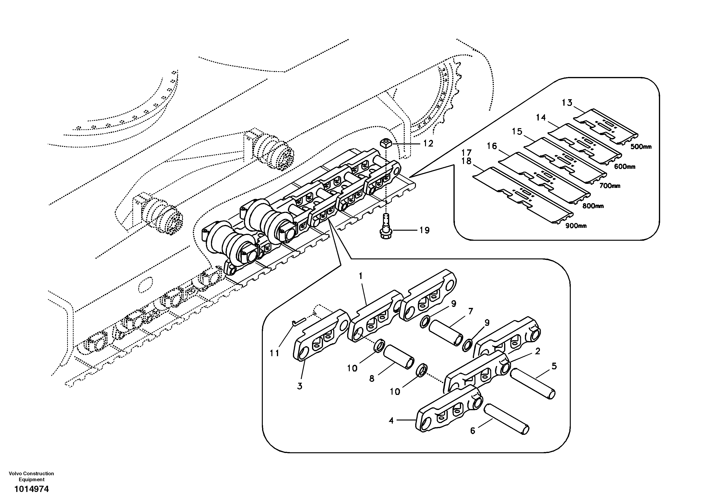 Track chain — volvo parts diagram