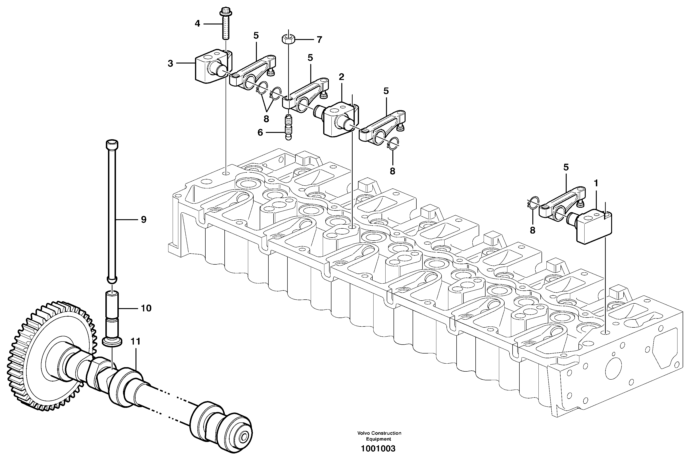 Valve mechanism — volvo parts diagram