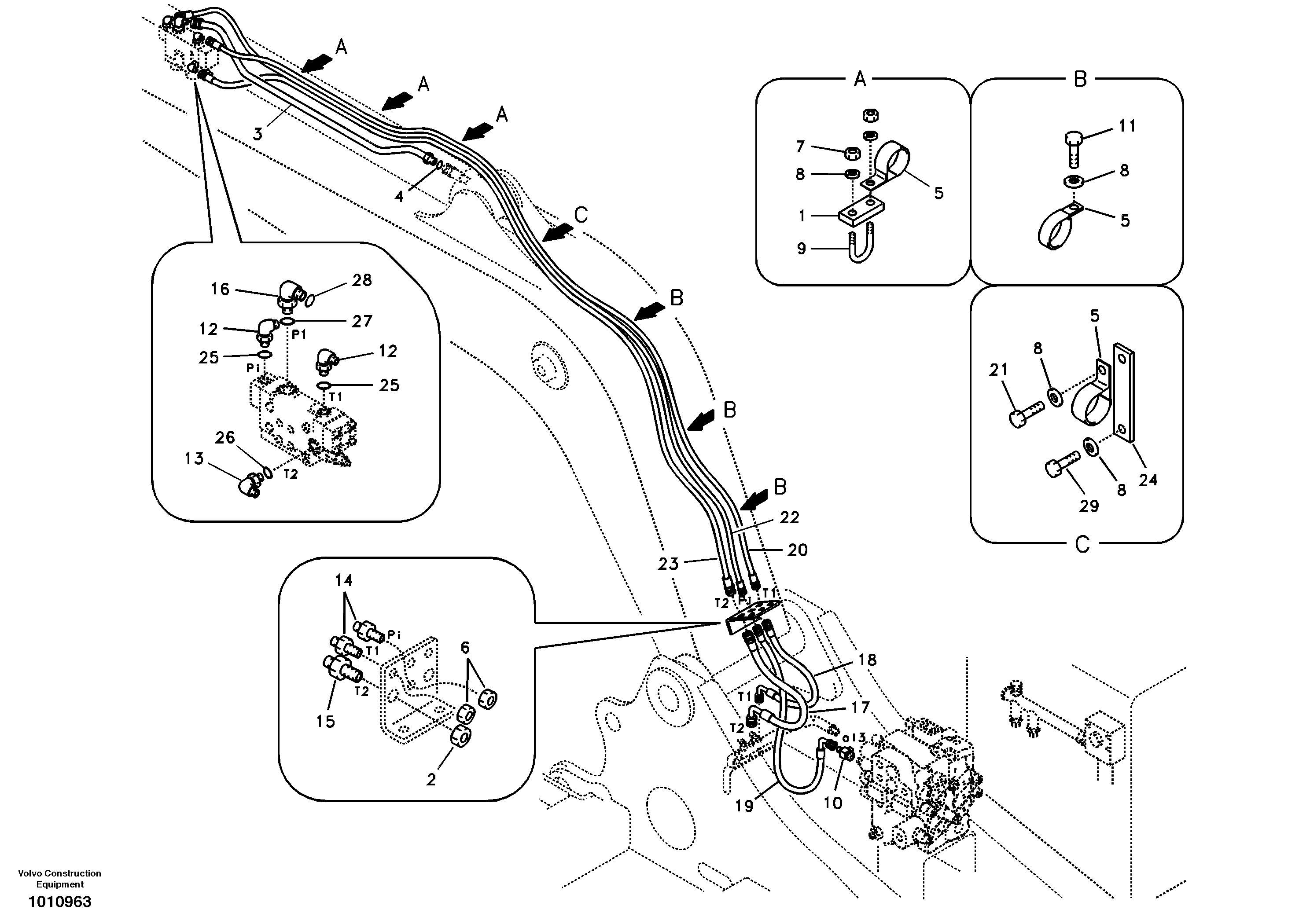 Working hydraulic, dipper arm rupture — volvo parts diagram