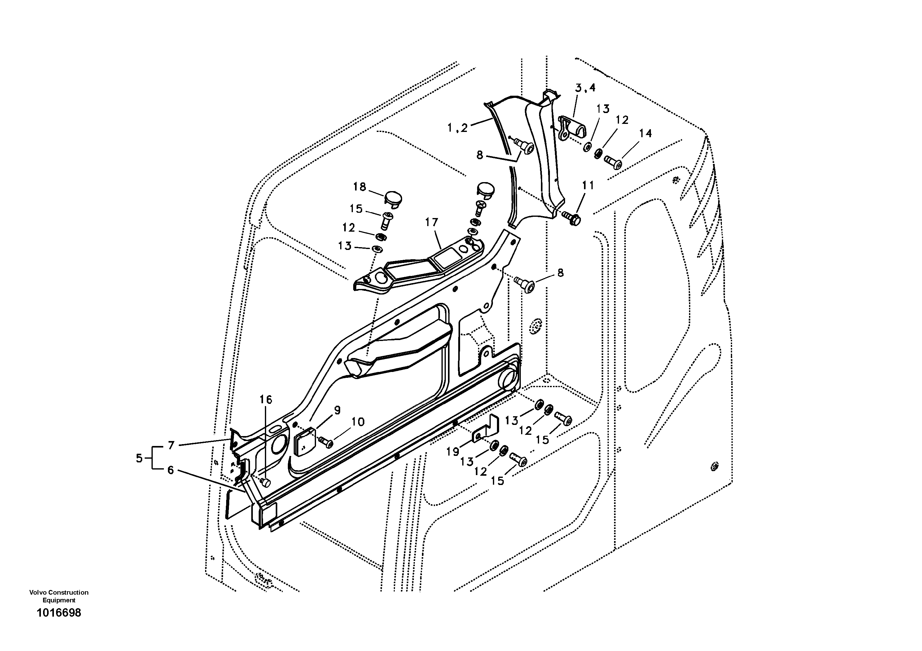 Operator's cab — volvo parts diagram