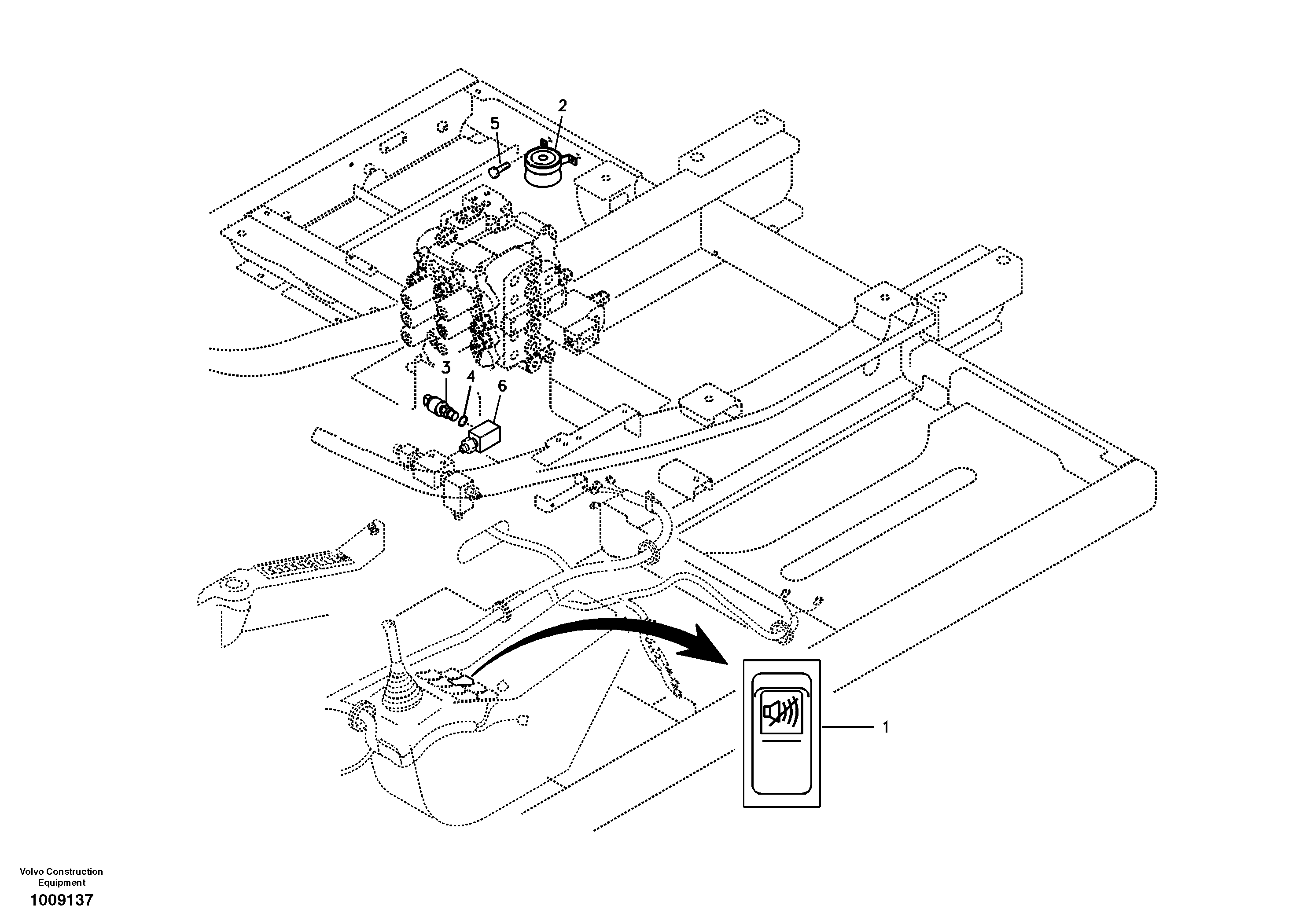 Back-up warning unit — volvo parts diagram
