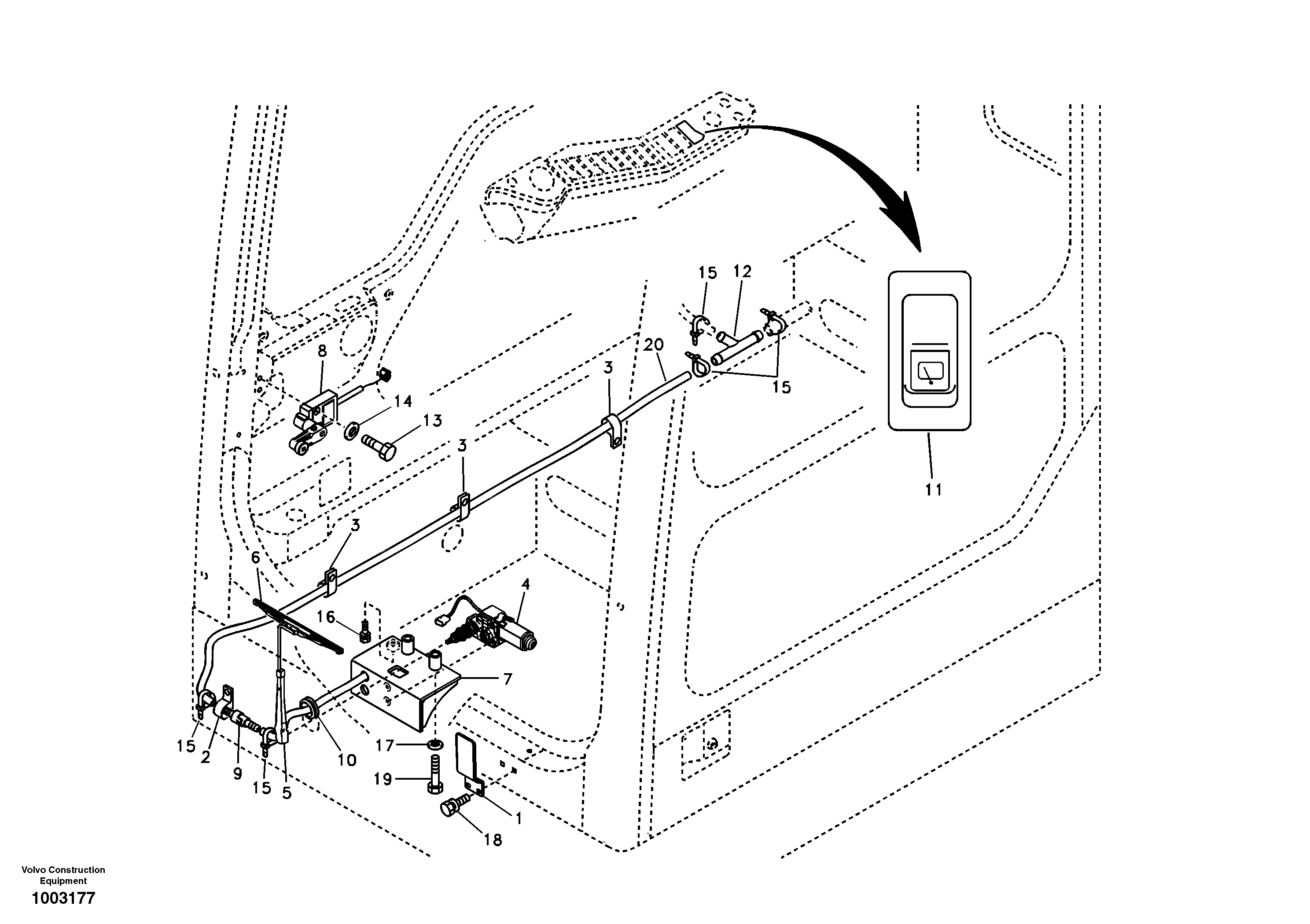 Lower wiper — volvo parts diagram