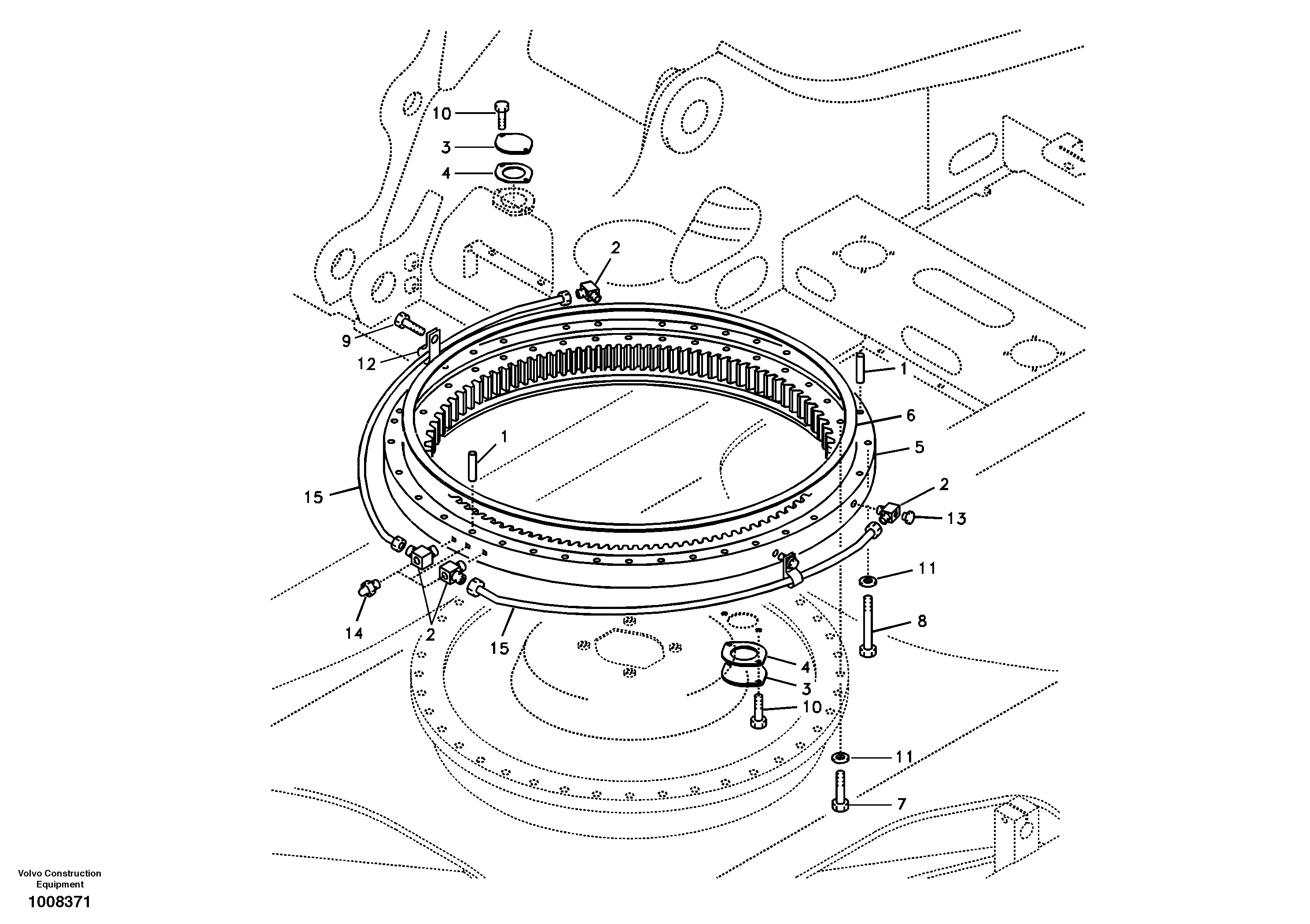 Swing system — volvo parts diagram