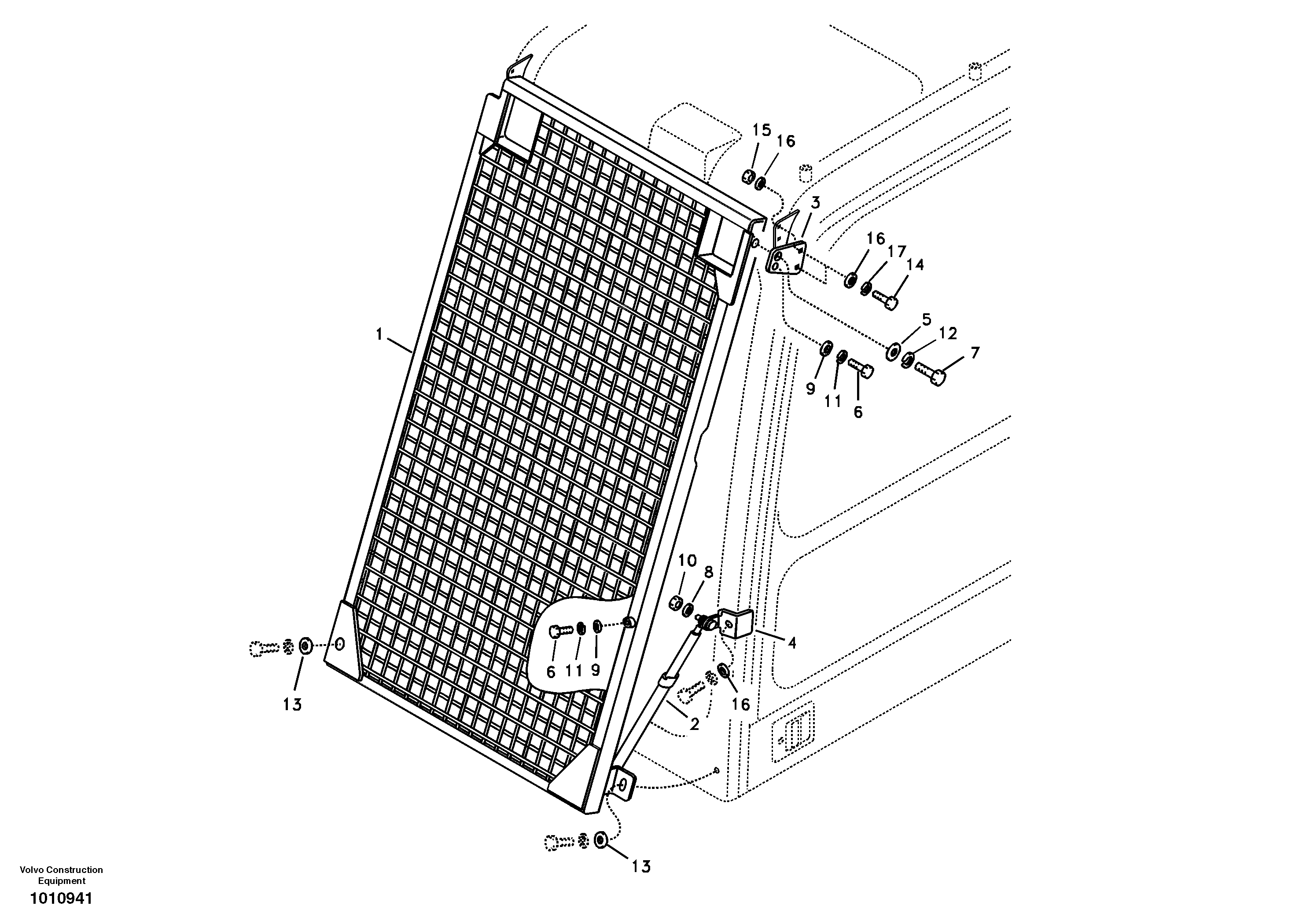 Windshield protection — volvo parts diagram