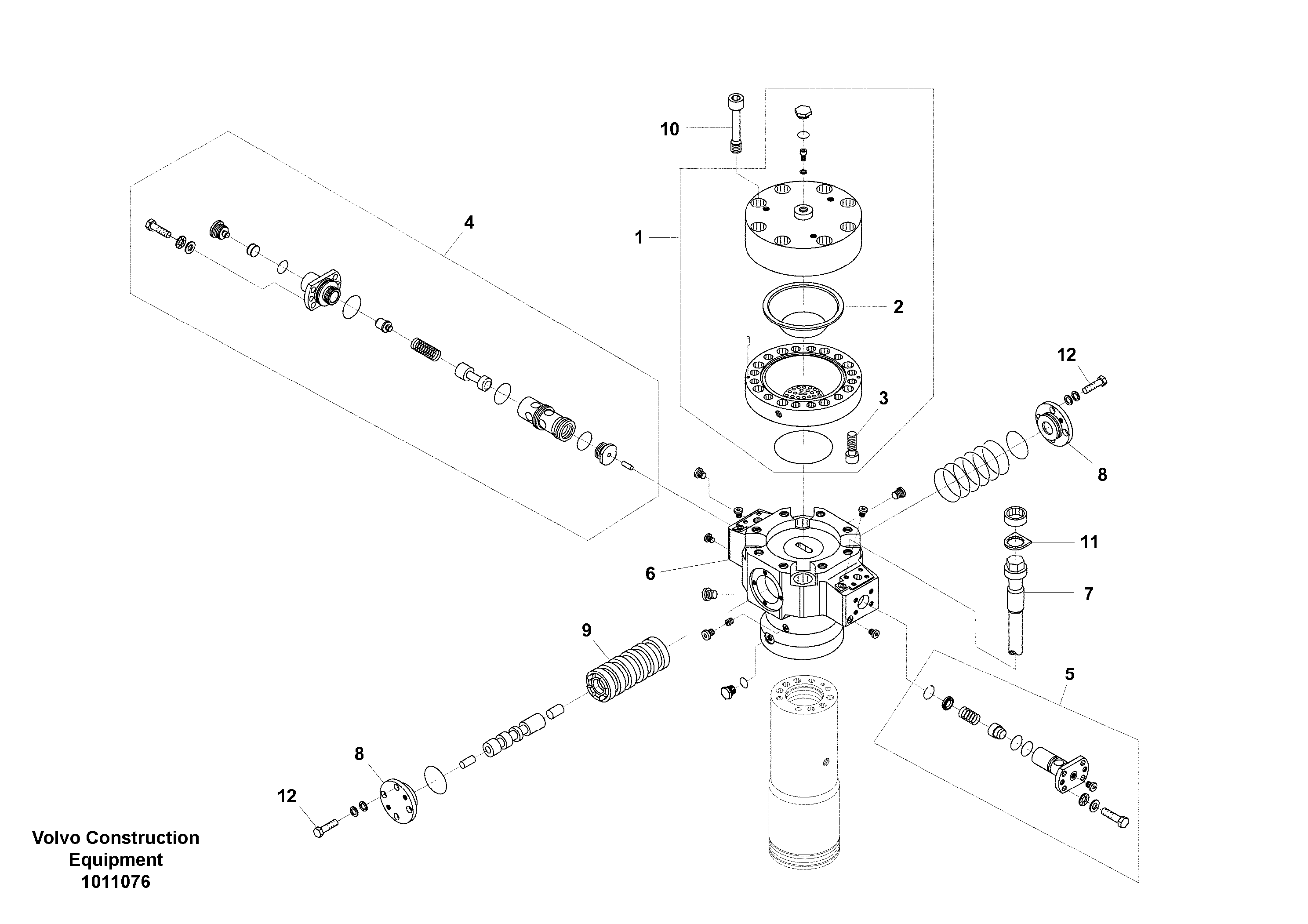 Hydraulic hammer, Accumulator — volvo parts diagram