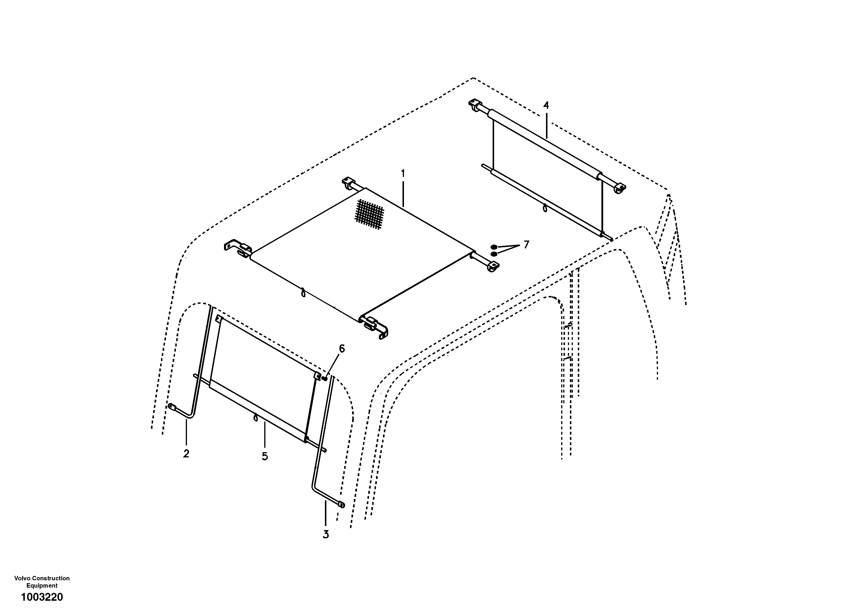 Sun visor interior — volvo parts diagram