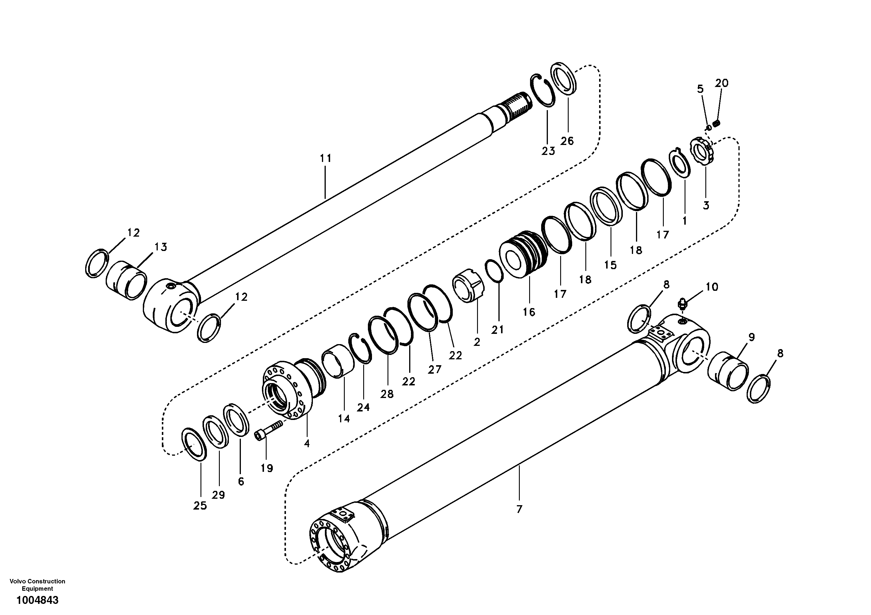 Boom cylinder — volvo parts diagram