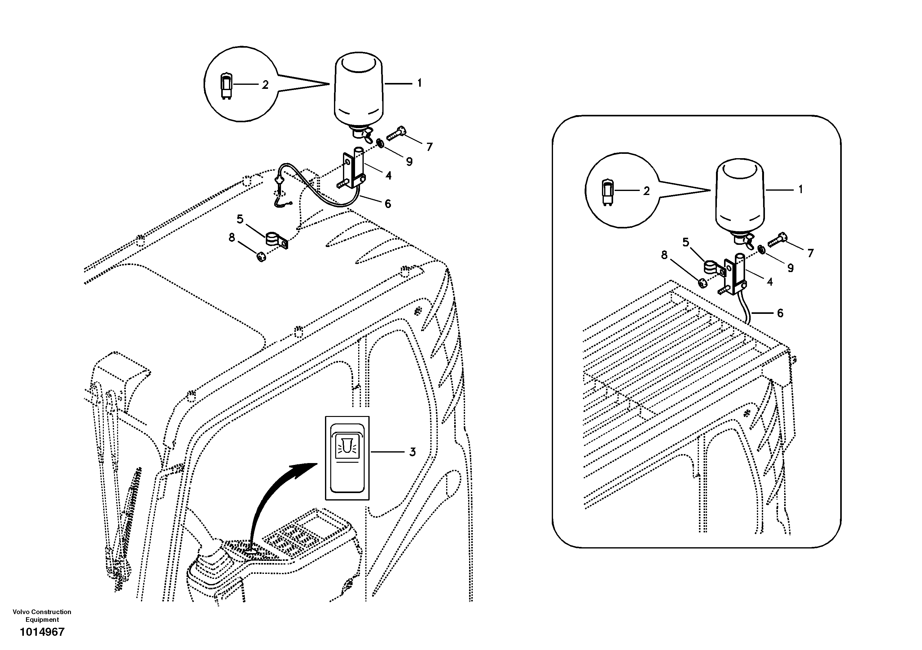 Rotating beacon — volvo parts diagram