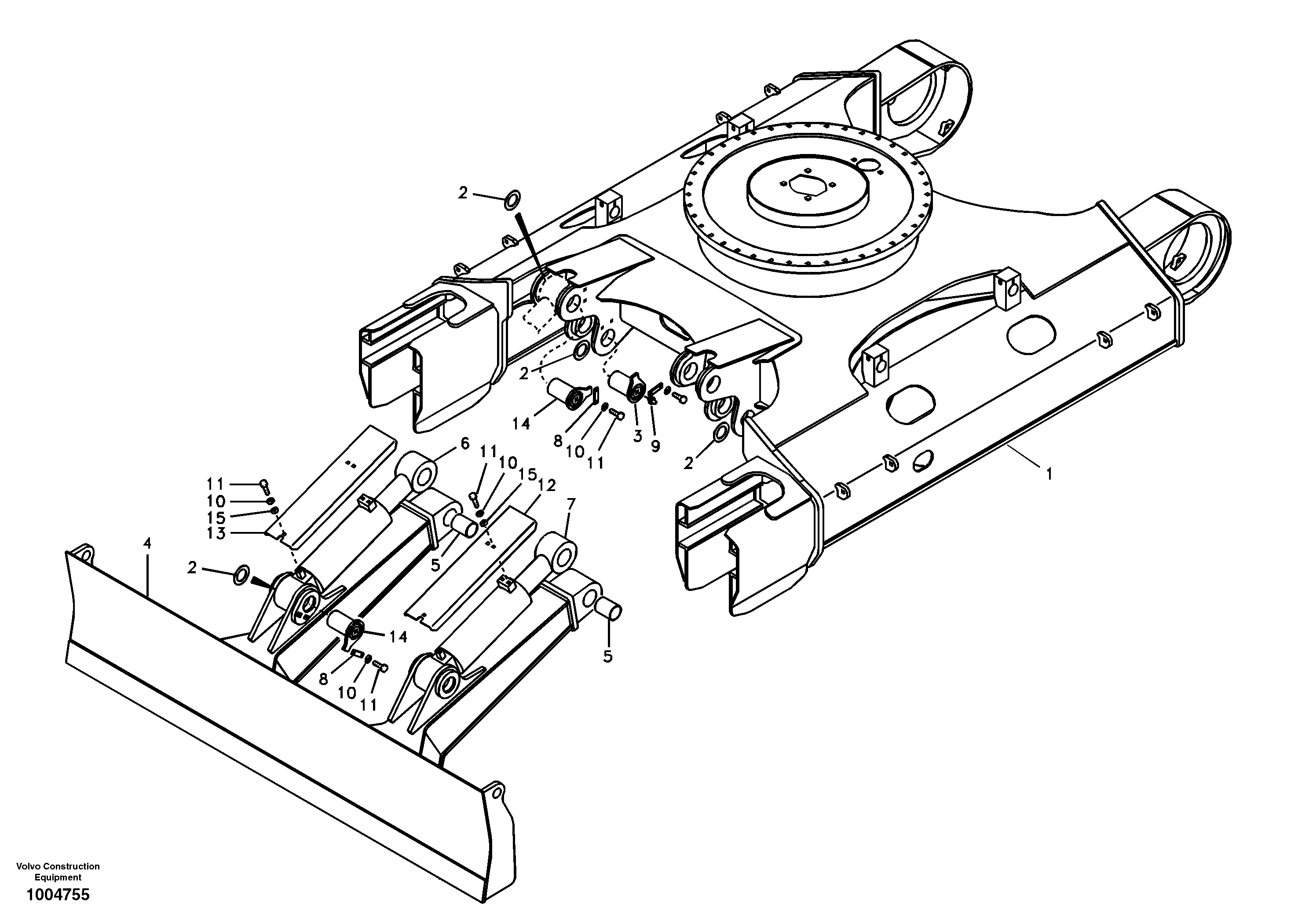 Undercarriage frame — volvo parts diagram