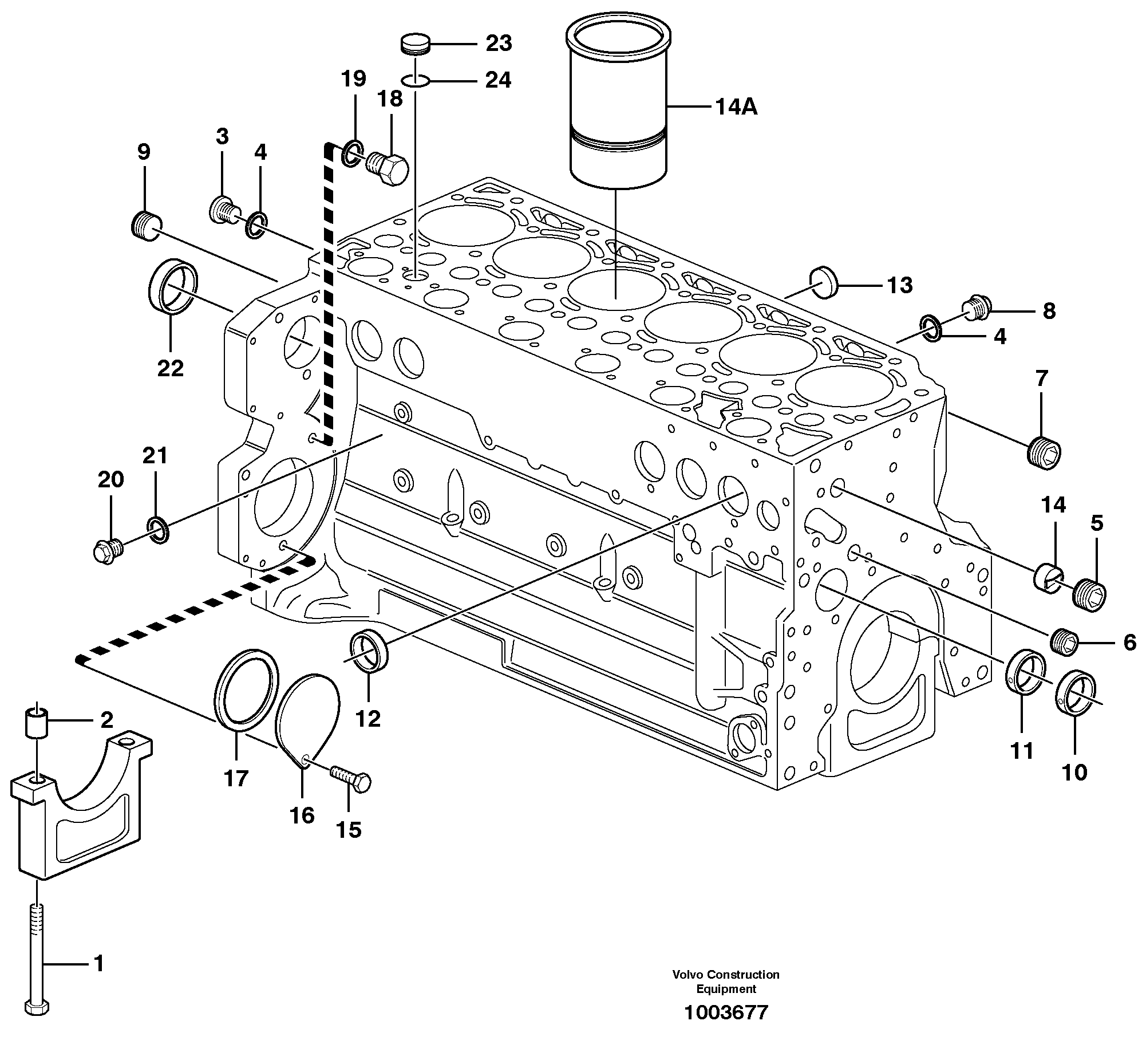 Cylinder block — volvo parts diagram