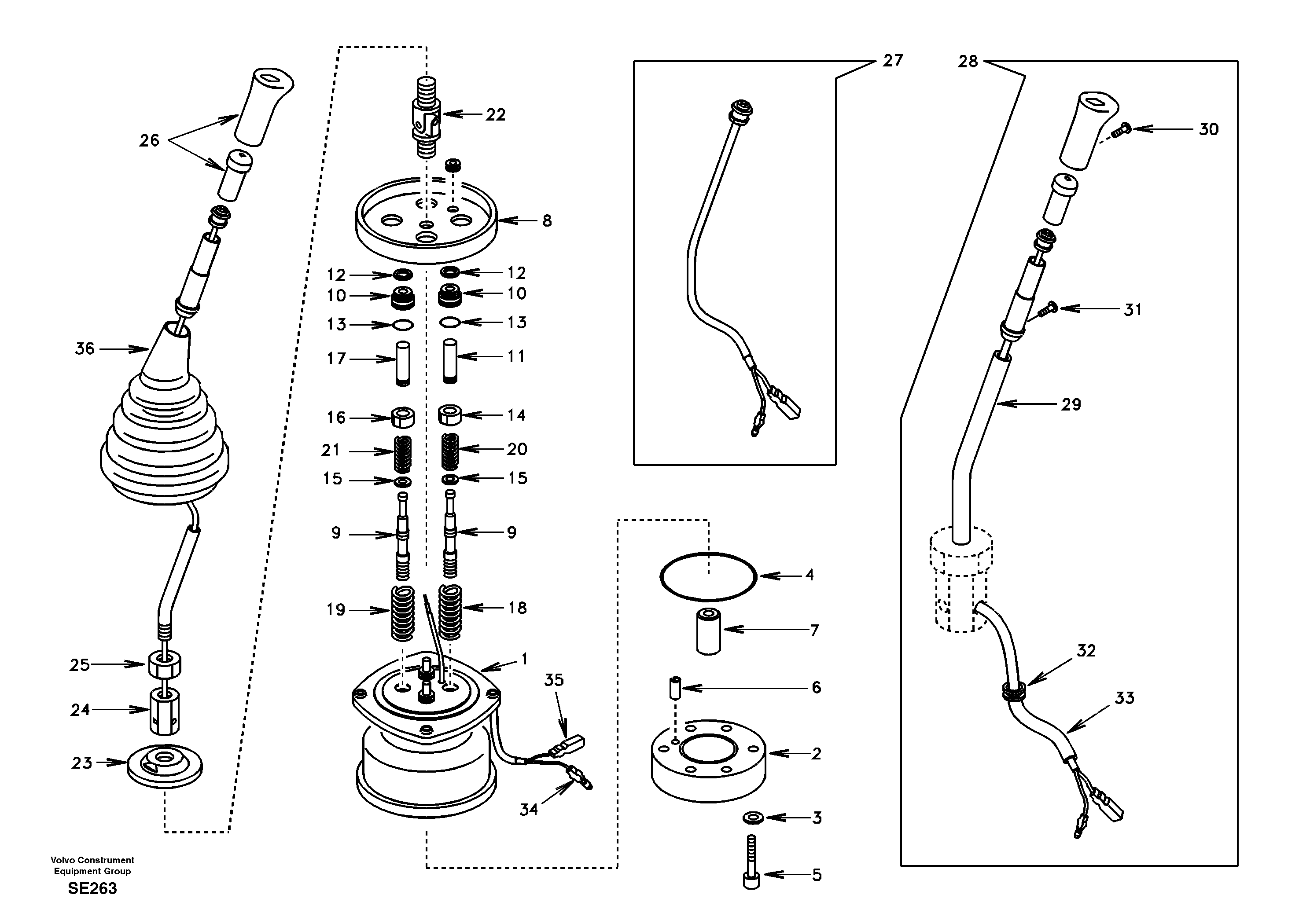 Servo system, remote control valve — volvo parts diagram