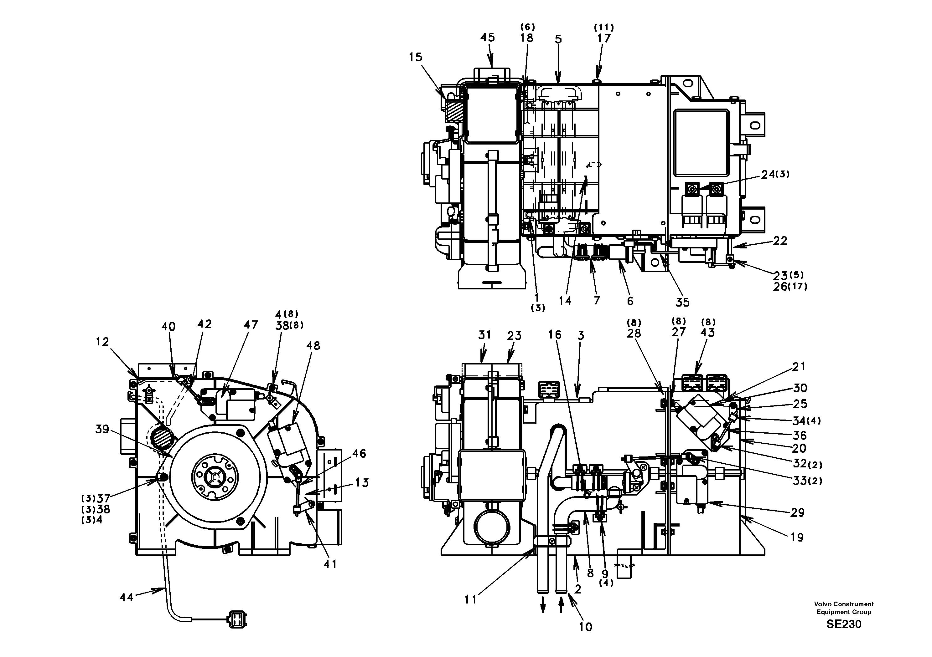 Heating unit — volvo parts diagram