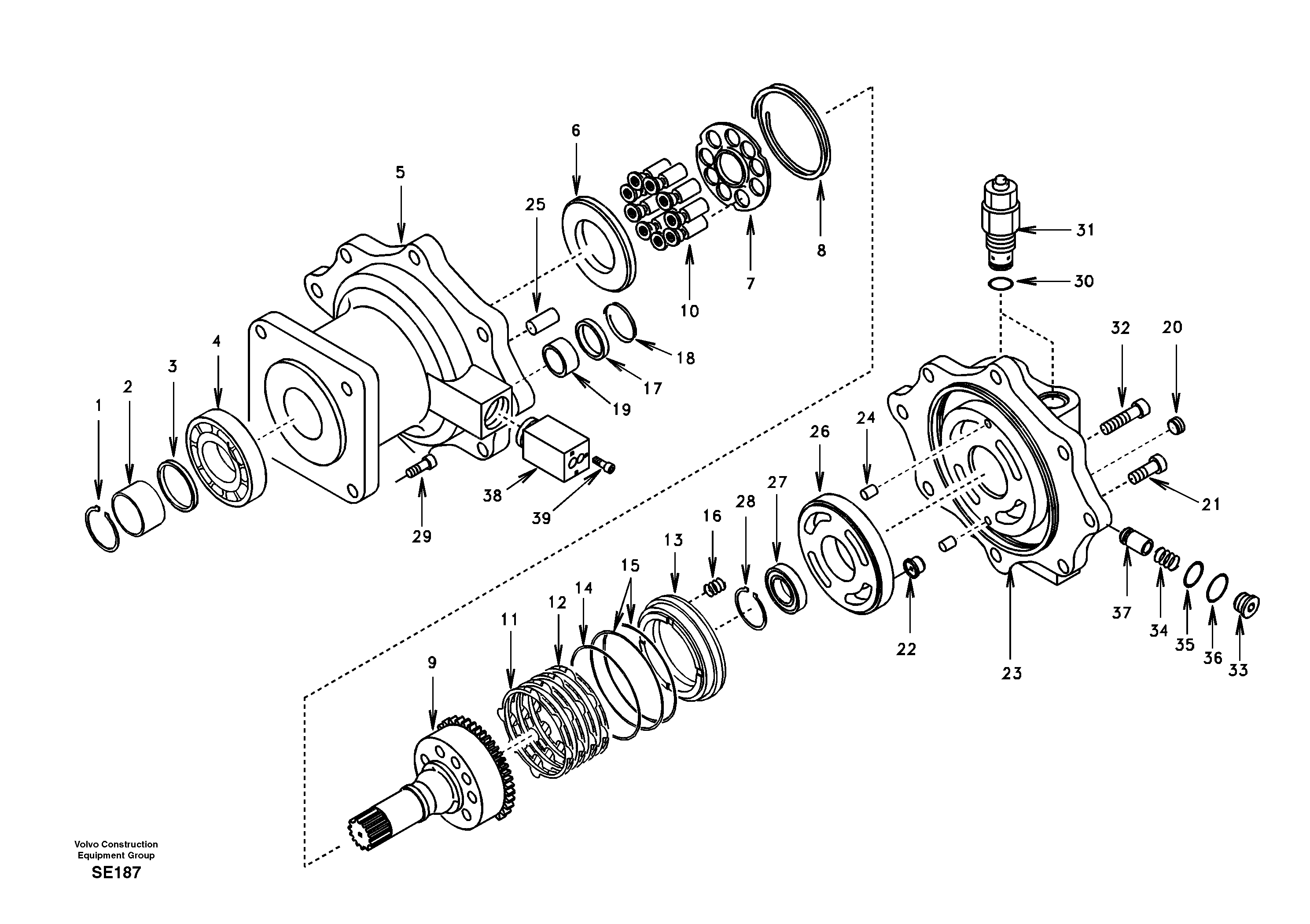 Swing motor — volvo parts diagram