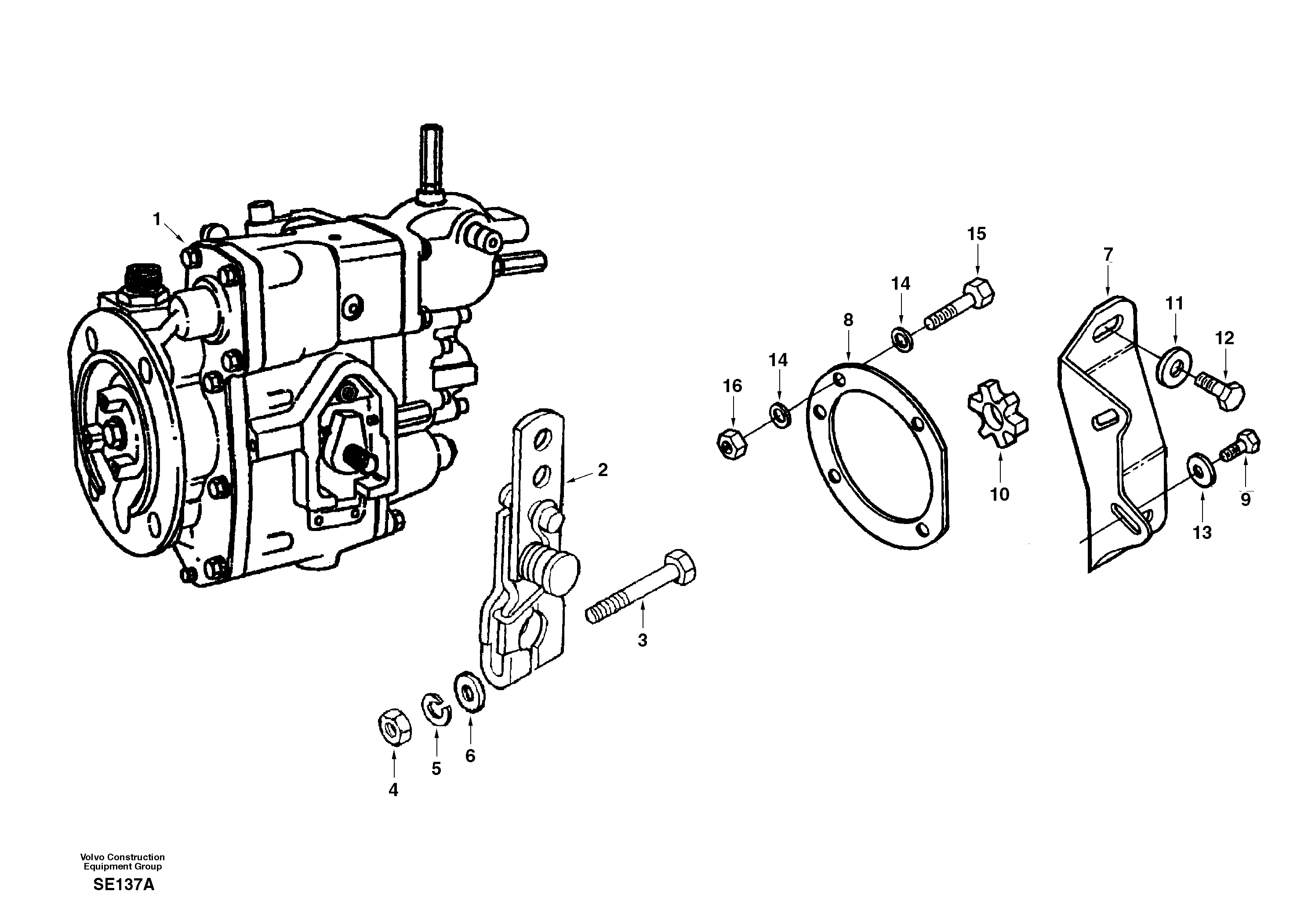 Injection pump — volvo parts diagram
