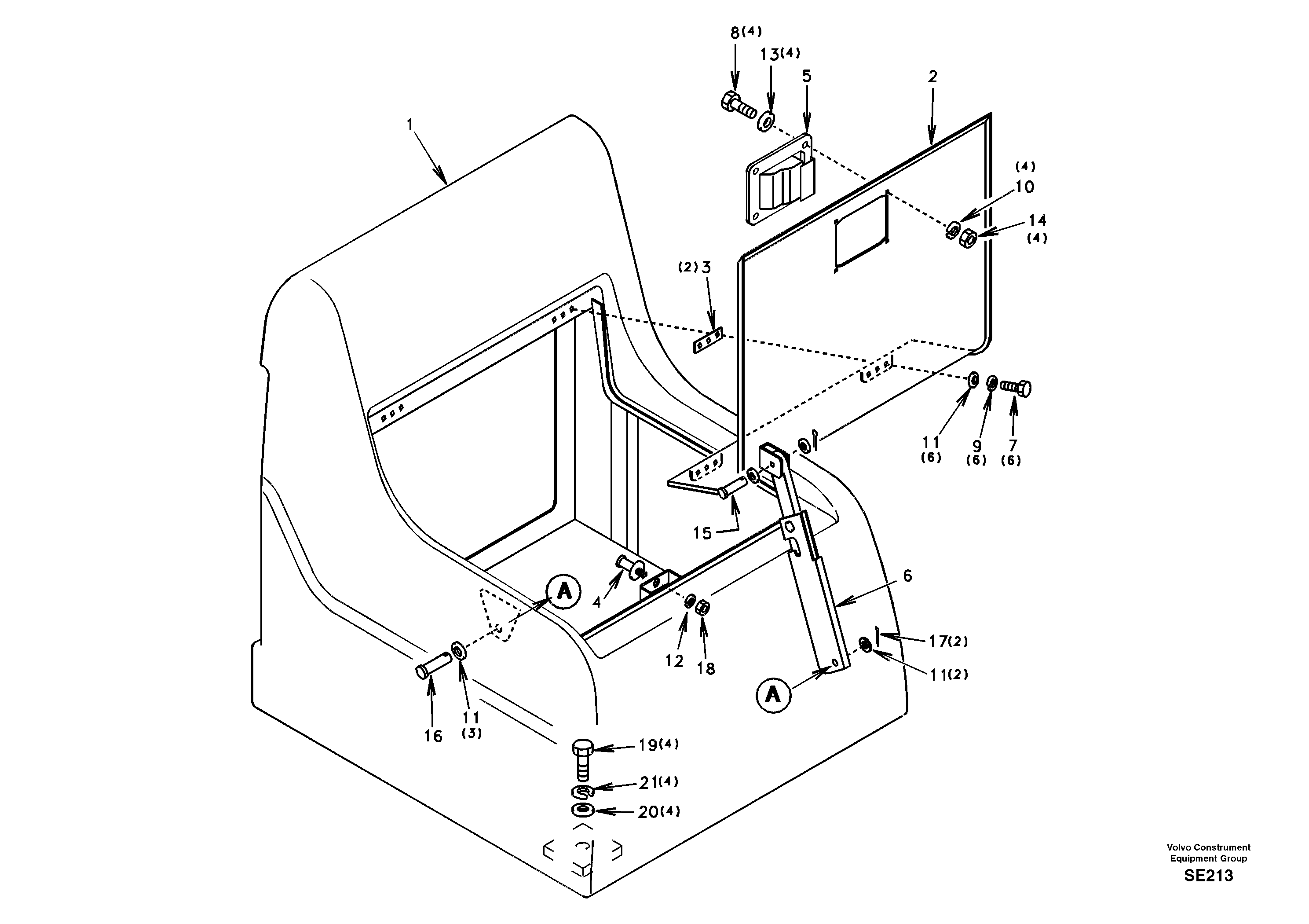 Tool box, cowl — volvo parts diagram
