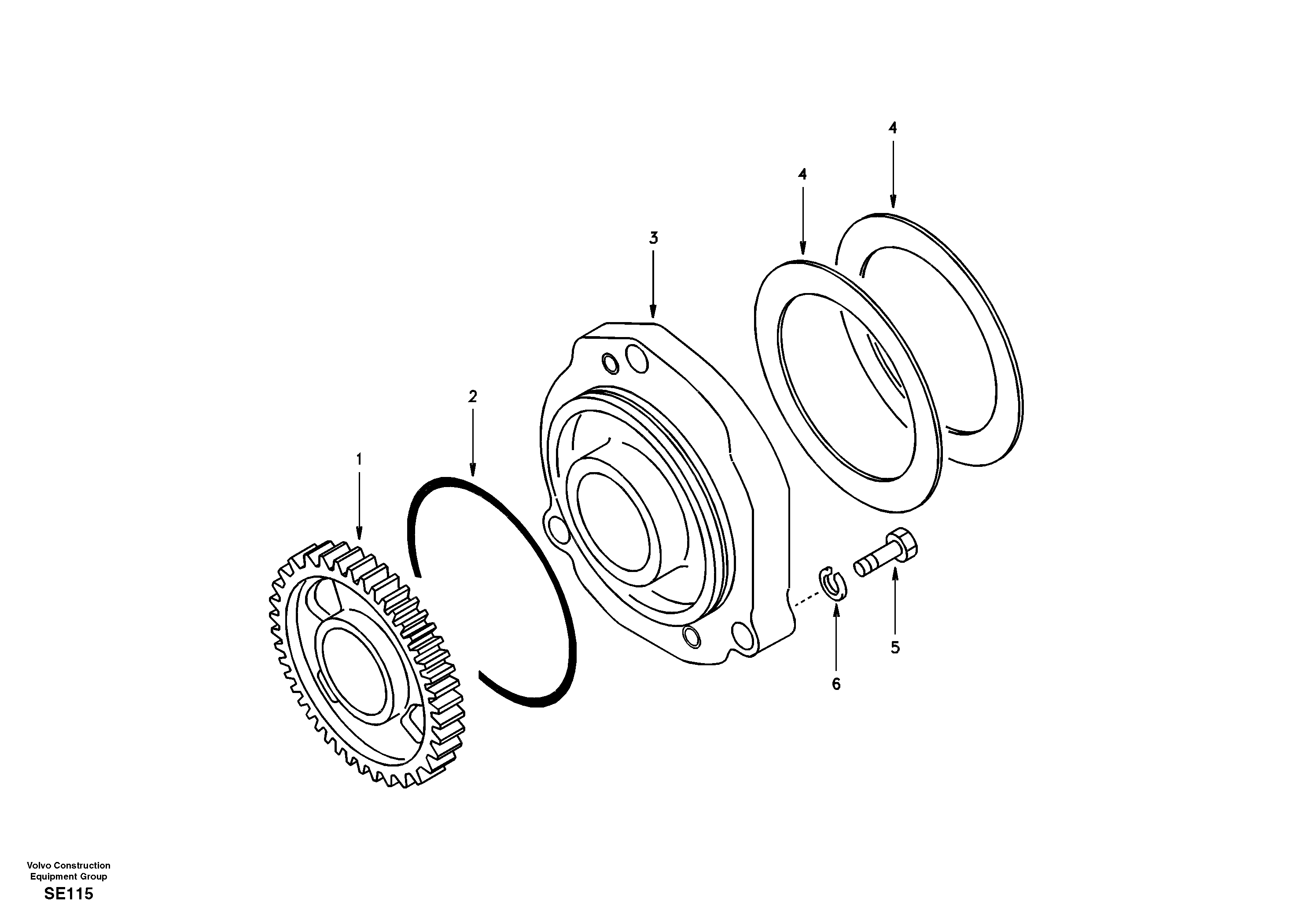 Pump drive power take-off — volvo parts diagram