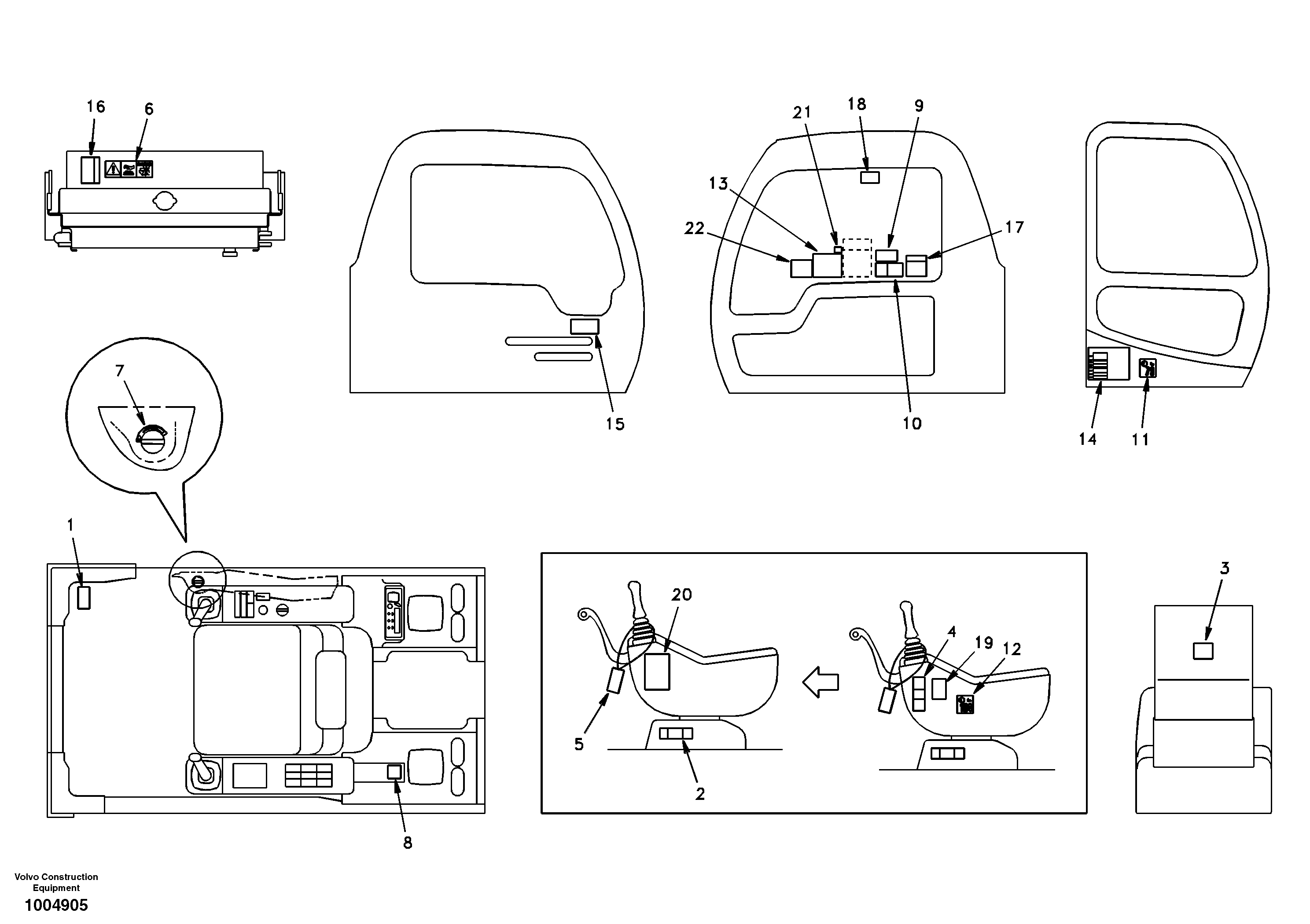 Decal, inner location — volvo parts diagram