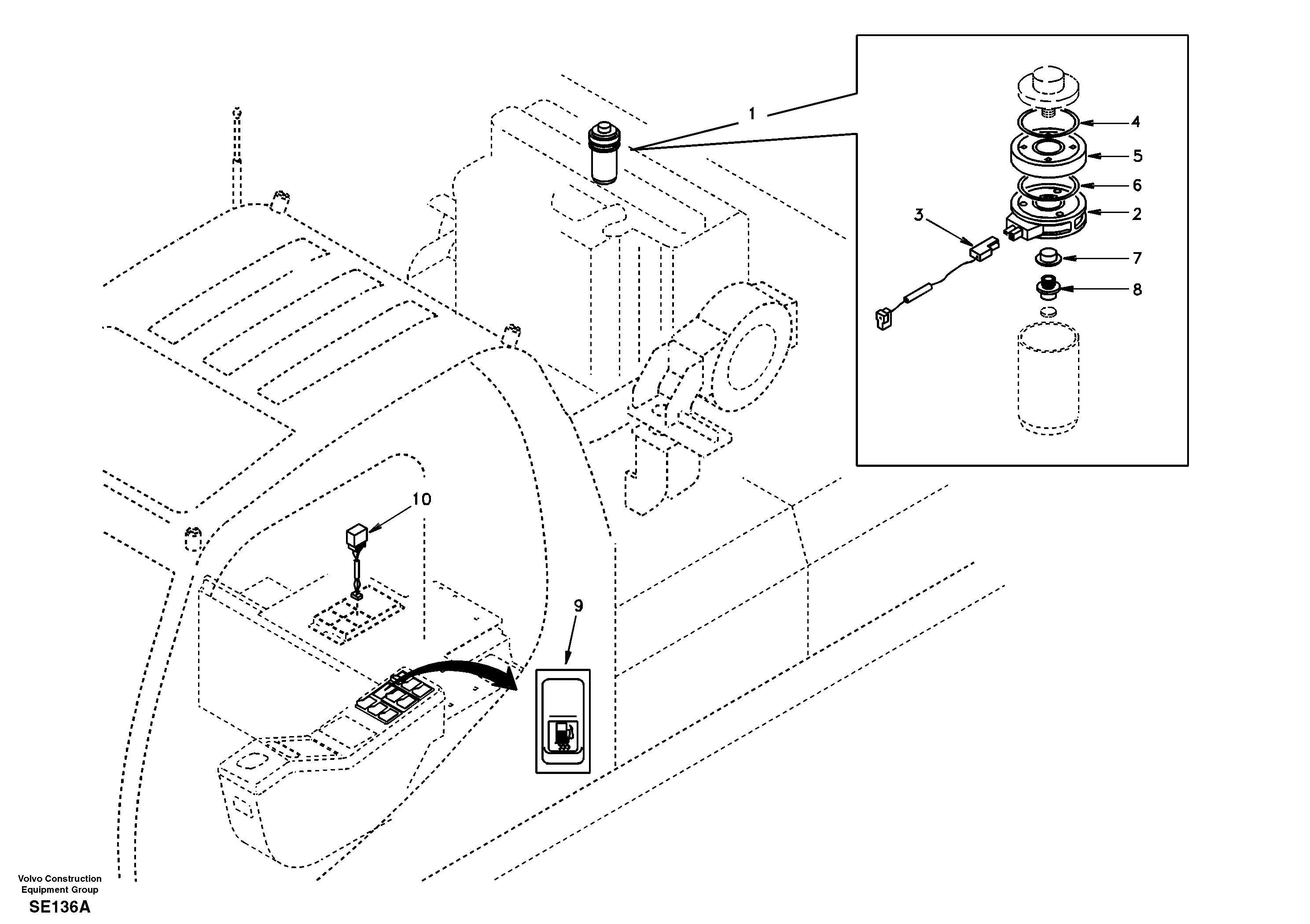 Fuel line, fuel heater — volvo parts diagram