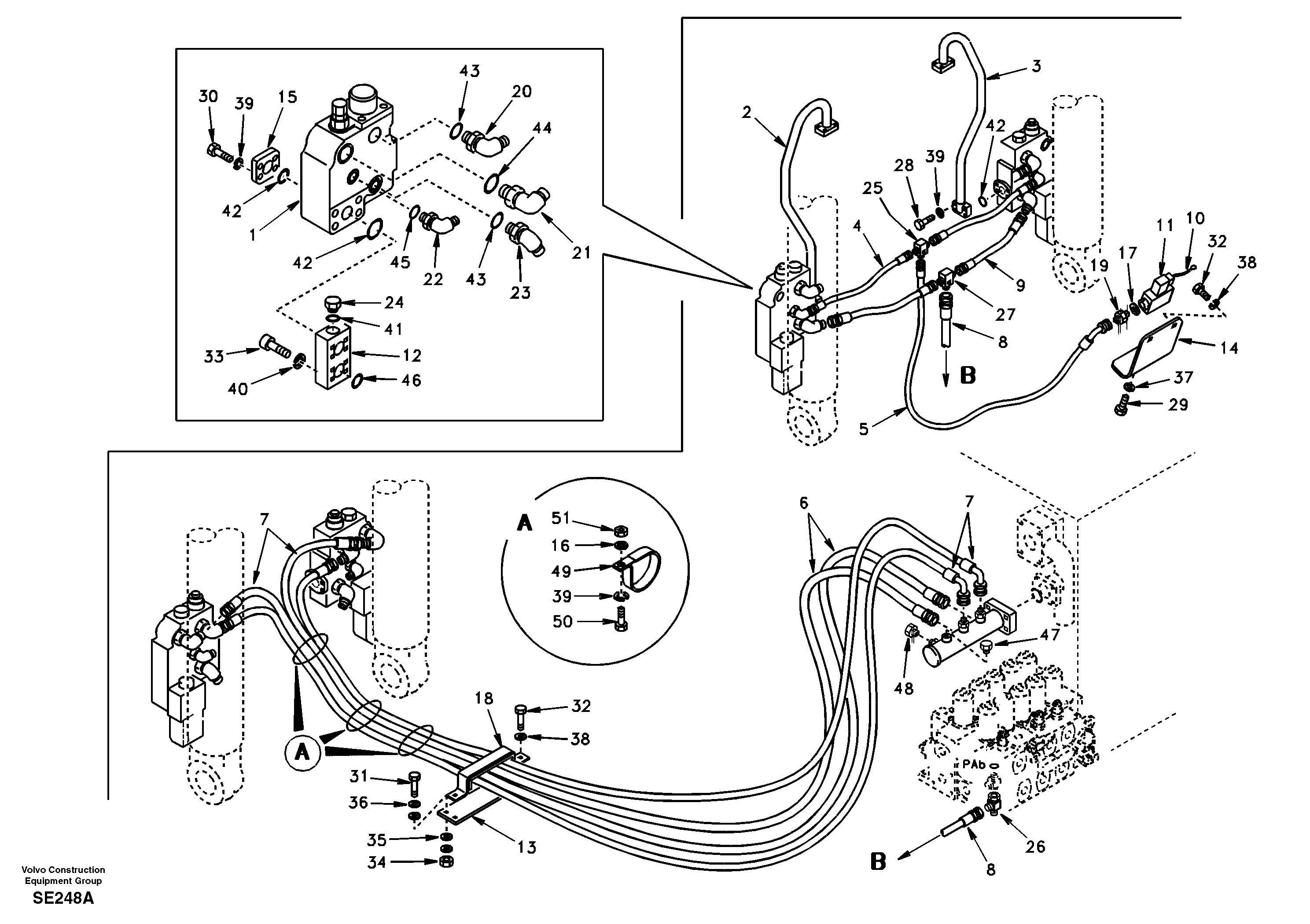 Working hydraulic, boom rupture — volvo parts diagram