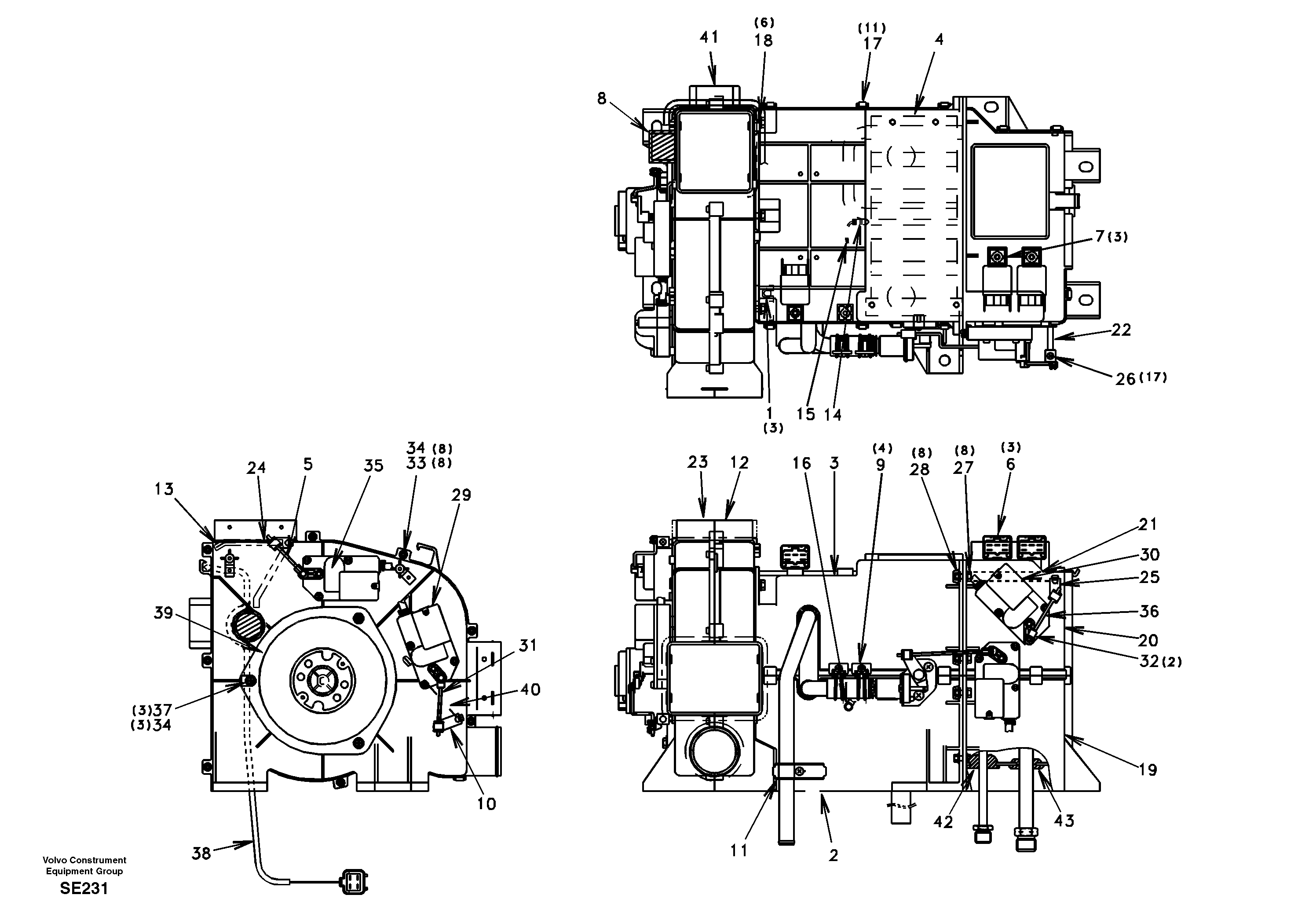 Cooling unit — volvo parts diagram