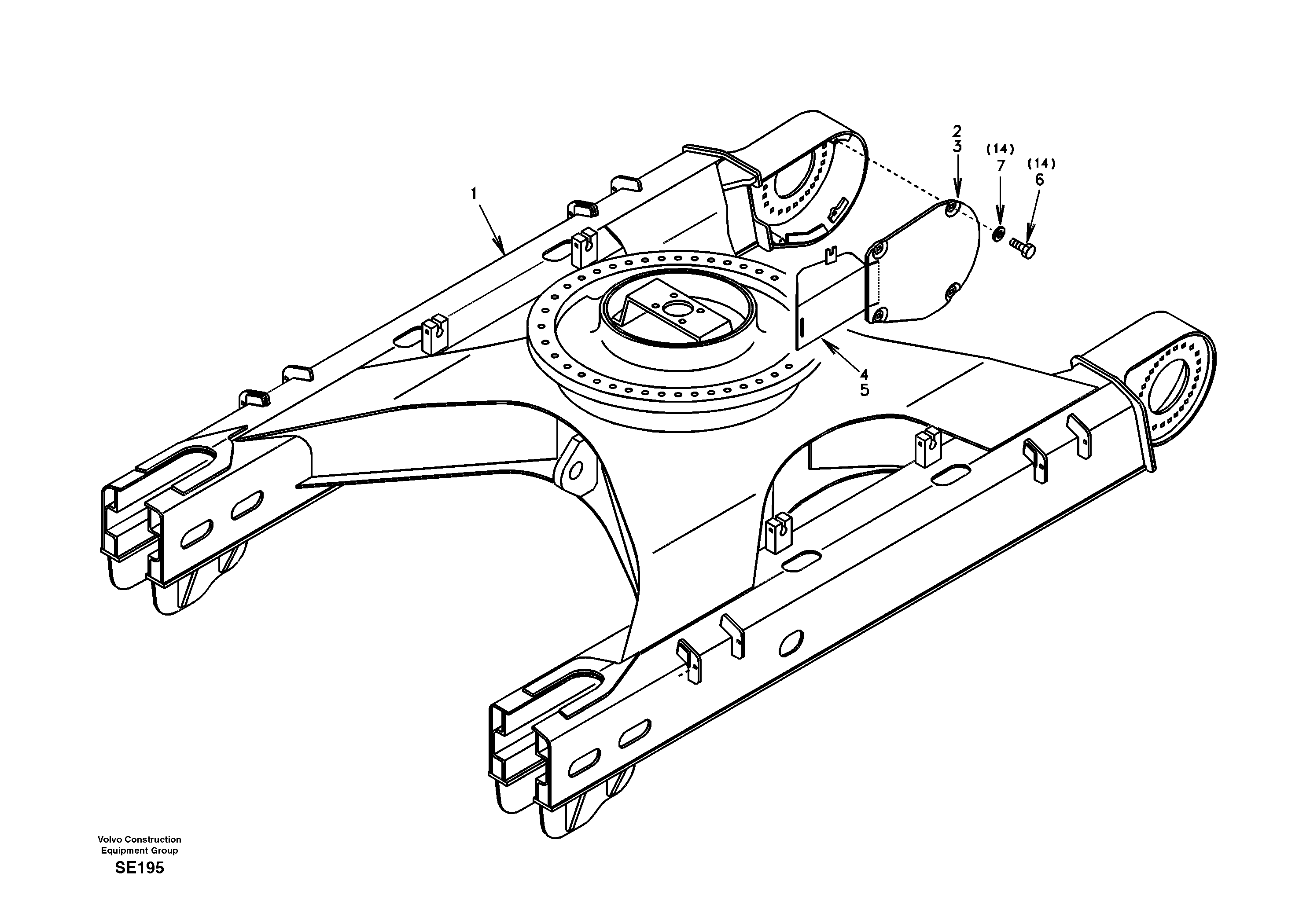 Undercarriage frame — volvo parts diagram
