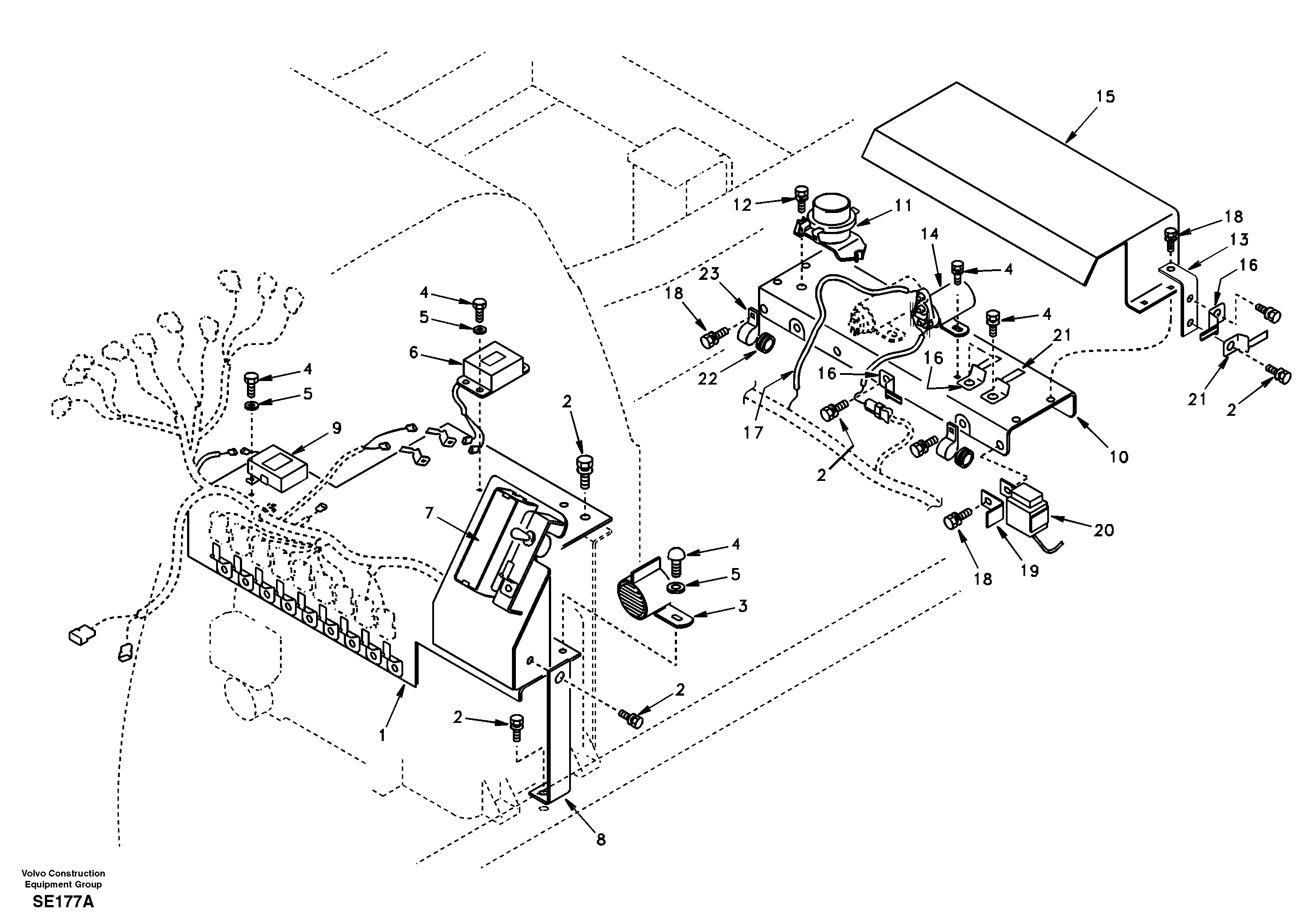 Electrical distribution box — volvo parts diagram