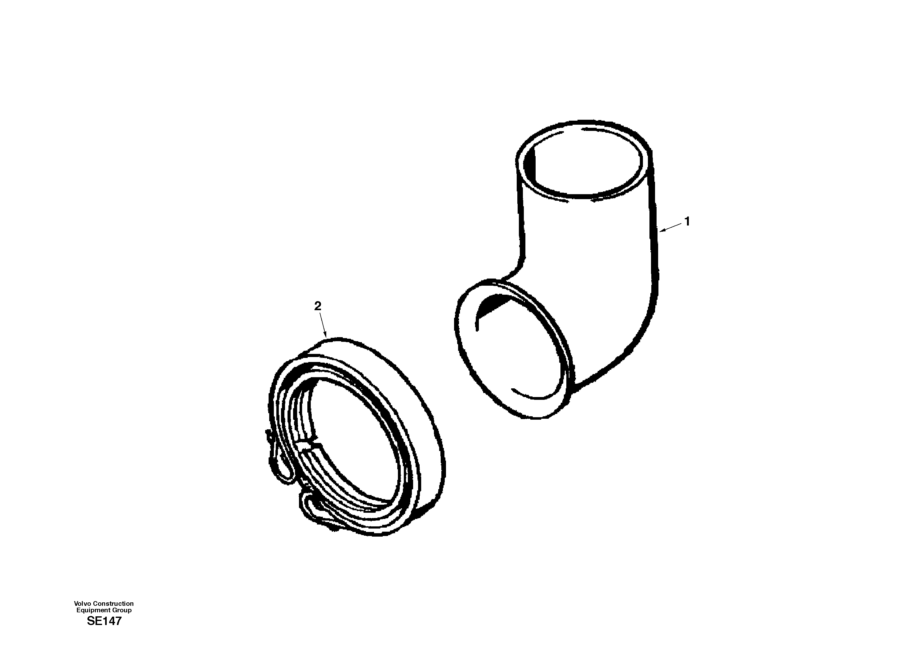 Exhaust connection — volvo parts diagram