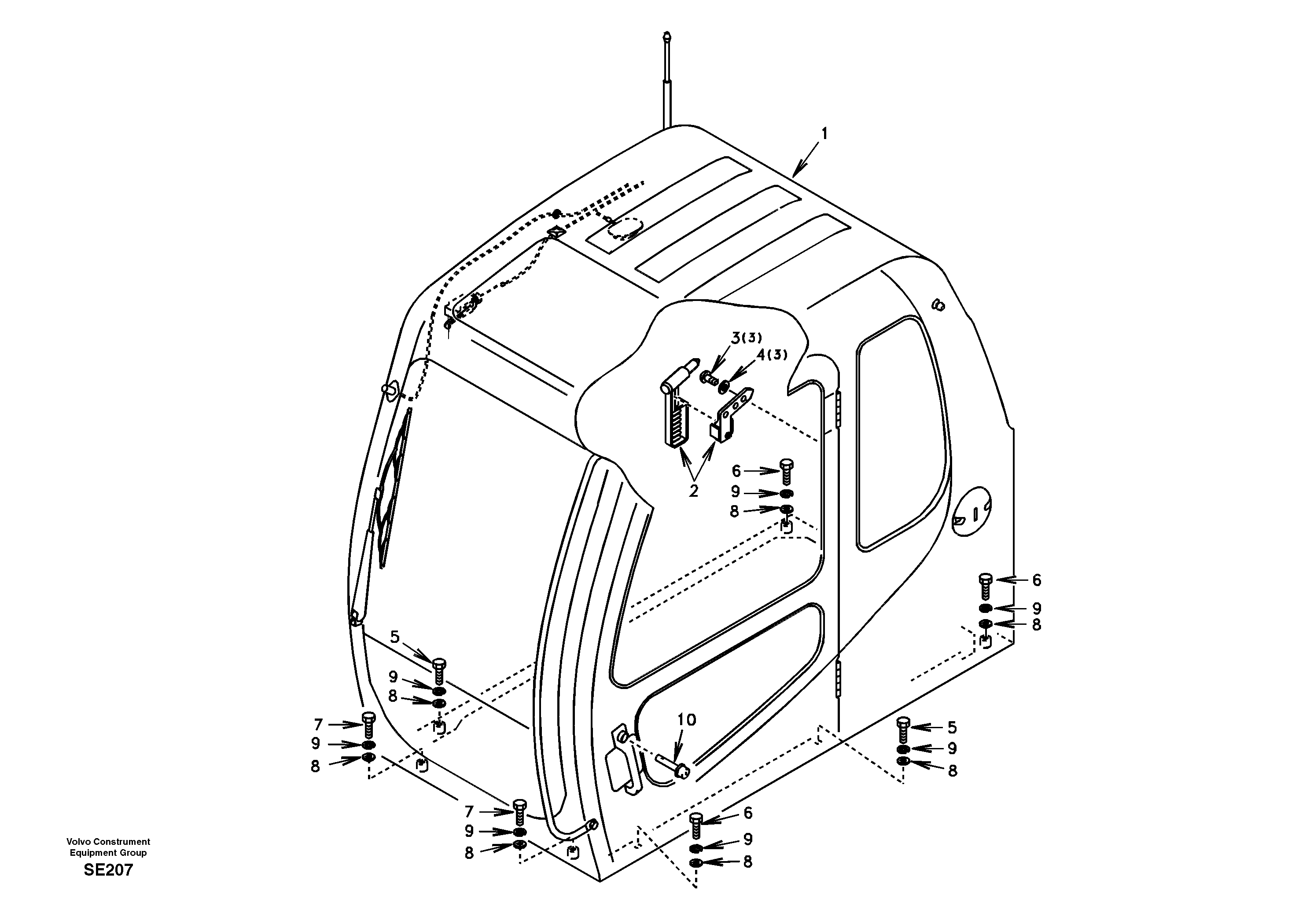 Cab mount — volvo parts diagram