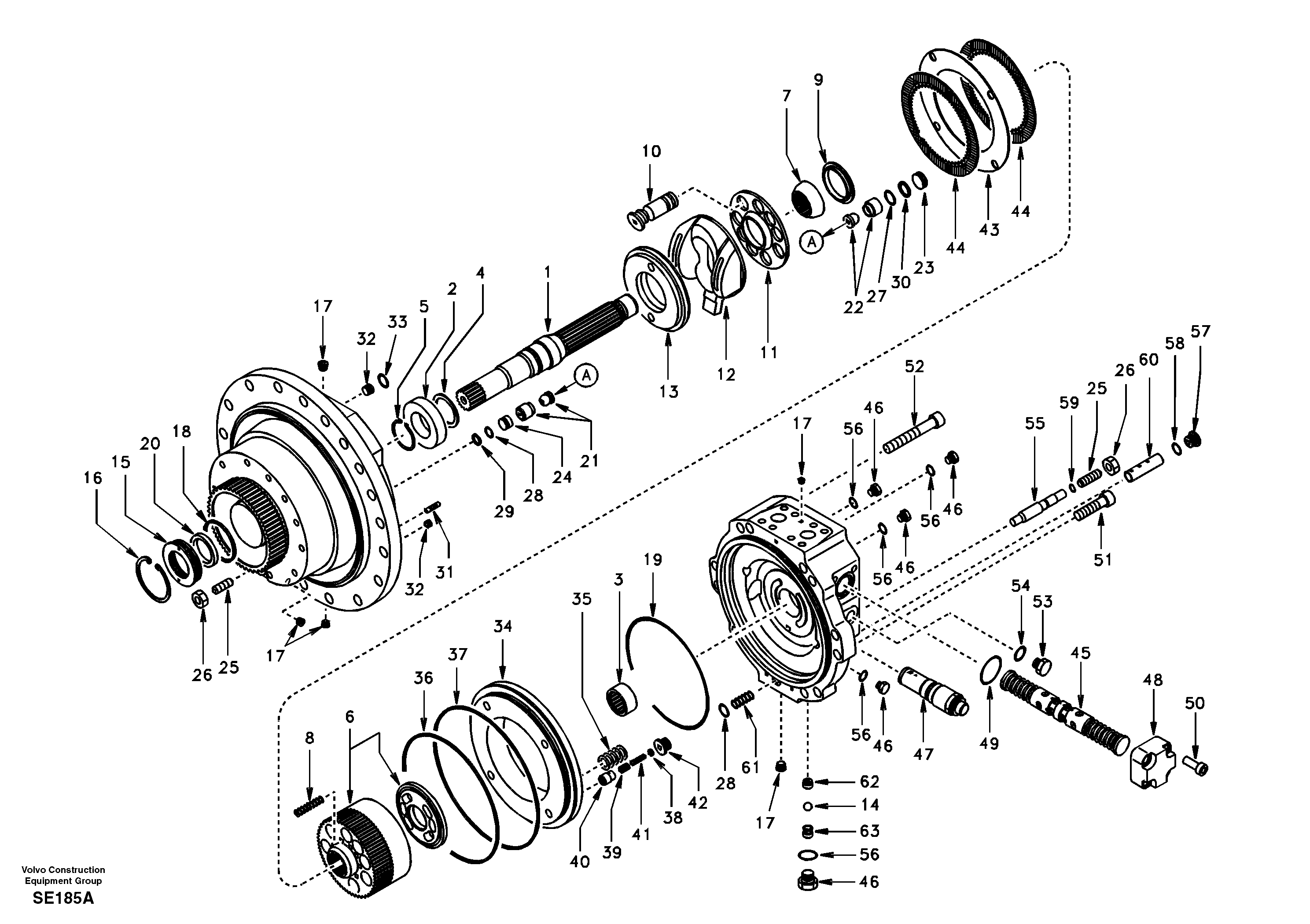 Travel motor — volvo parts diagram