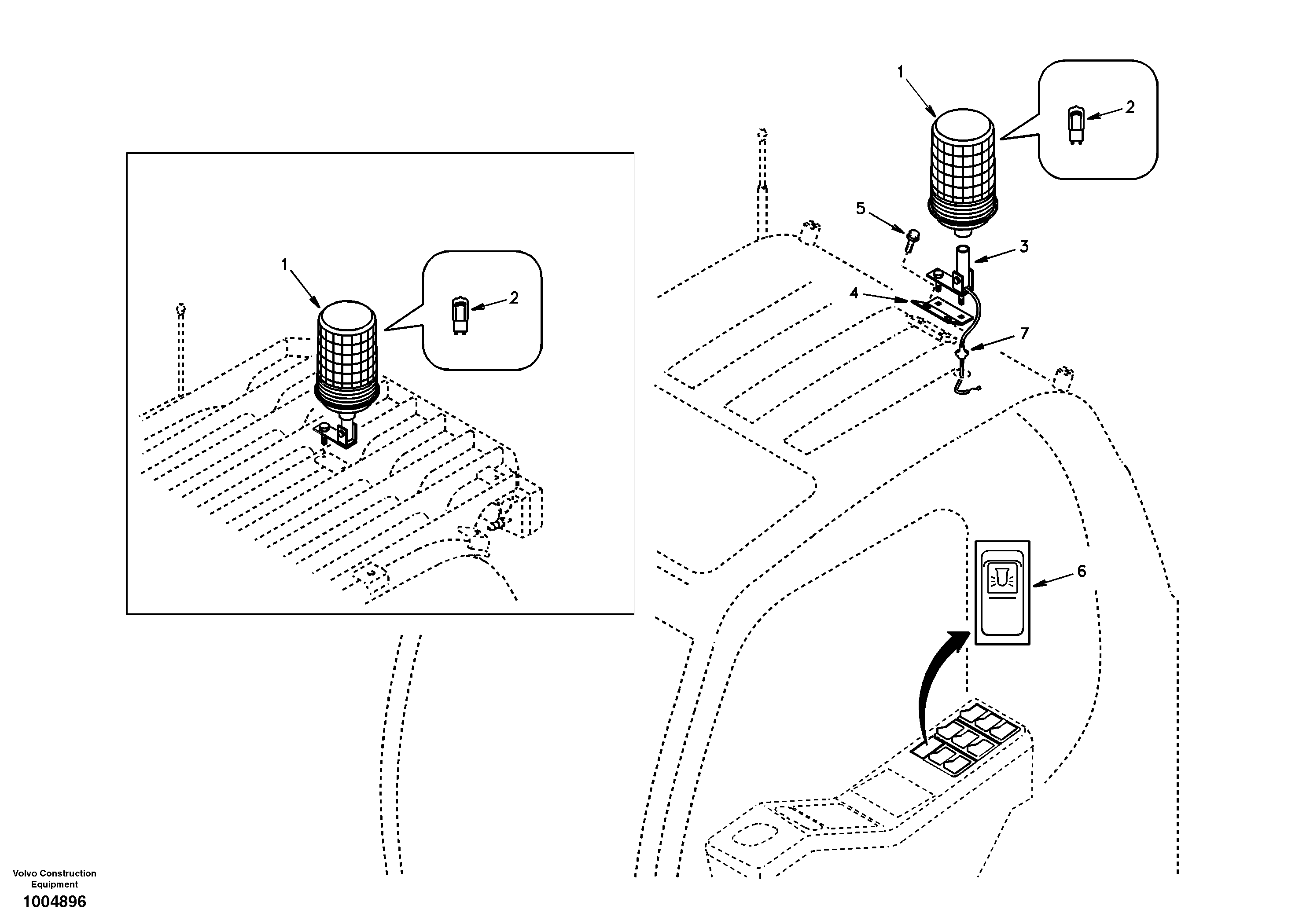 Rotating beacon — volvo parts diagram