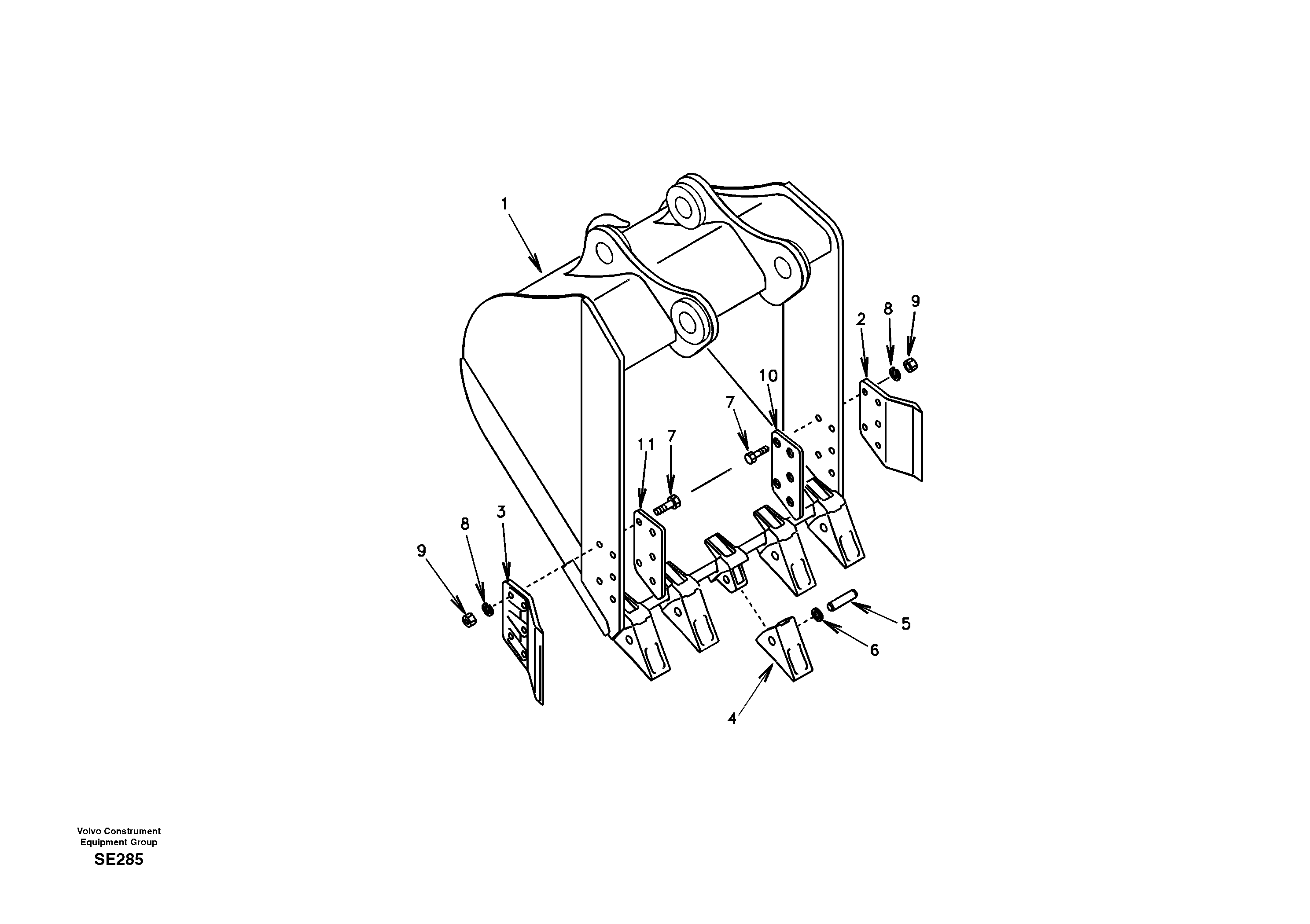 Bucket — volvo parts diagram