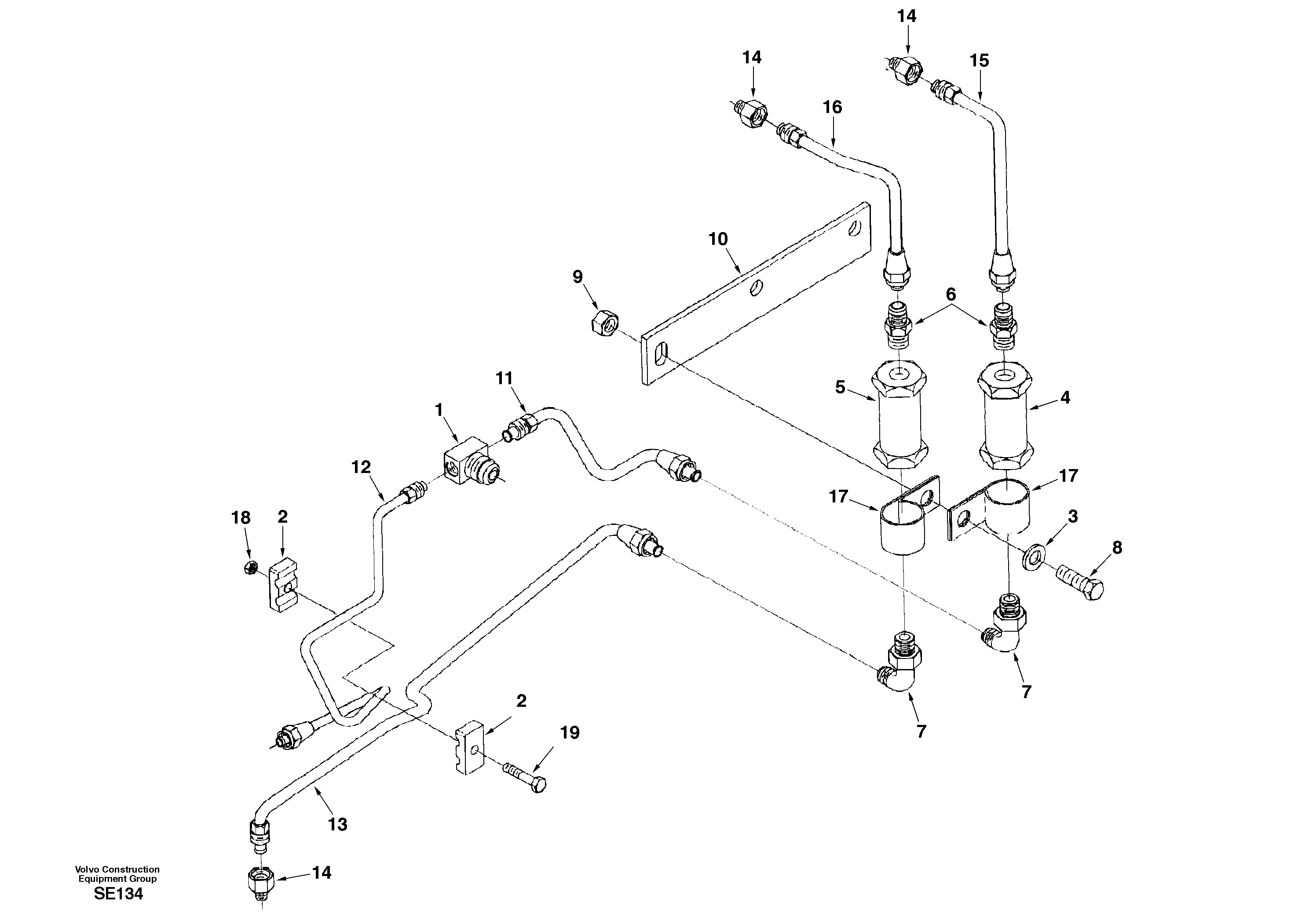 Fuel pipes-injector — volvo parts diagram