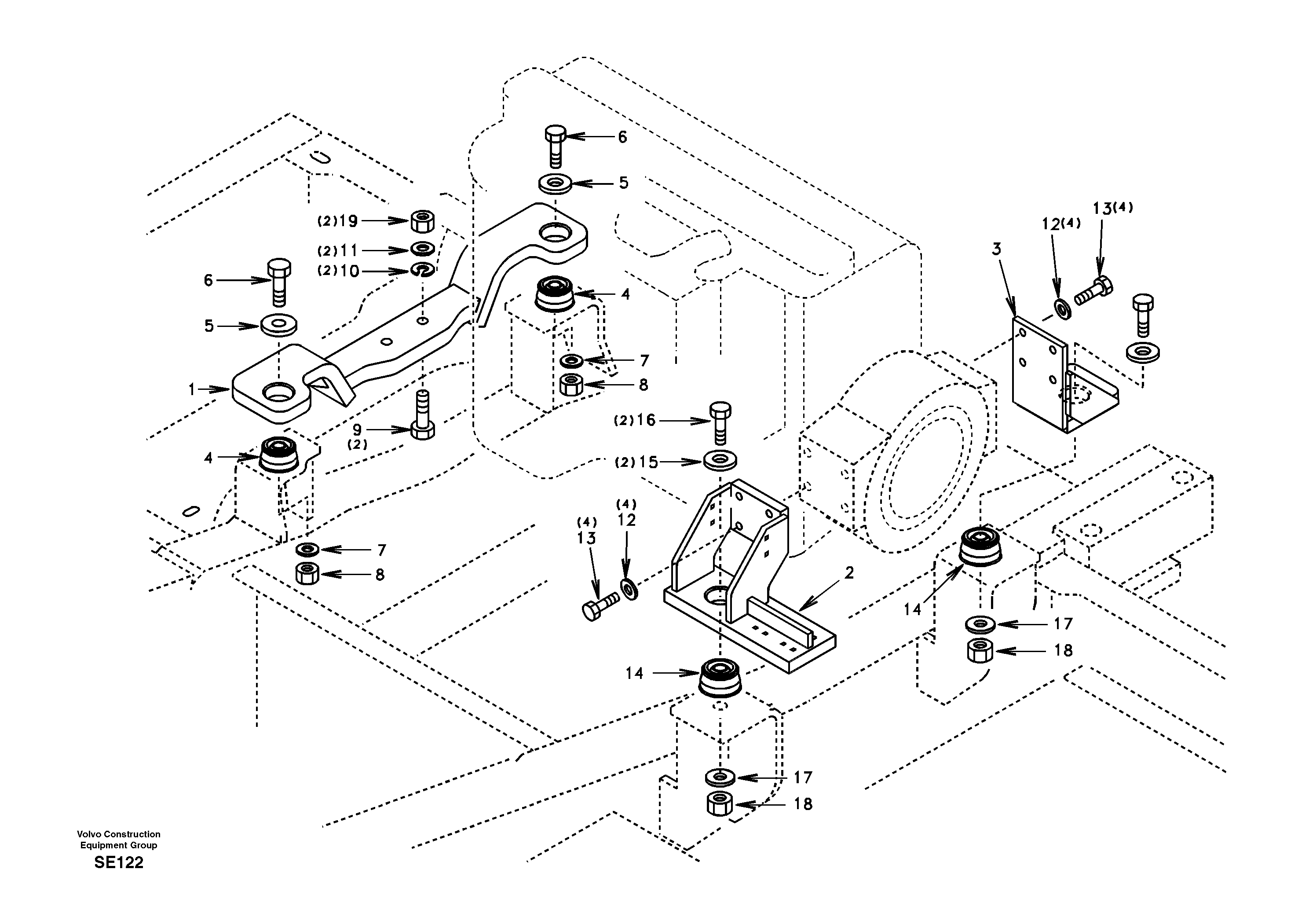 Engine mount — volvo parts diagram