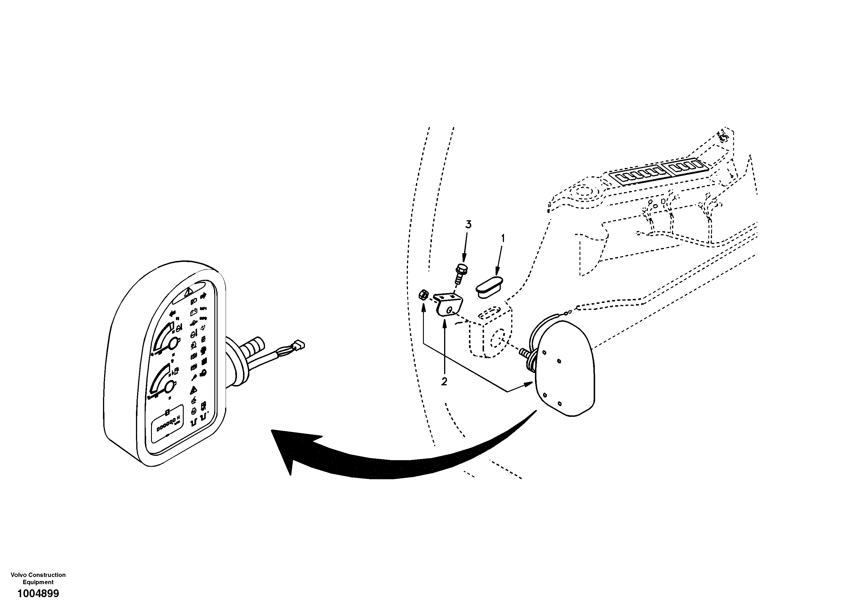 Instrument panel, warning unit and information unit — volvo parts diagram