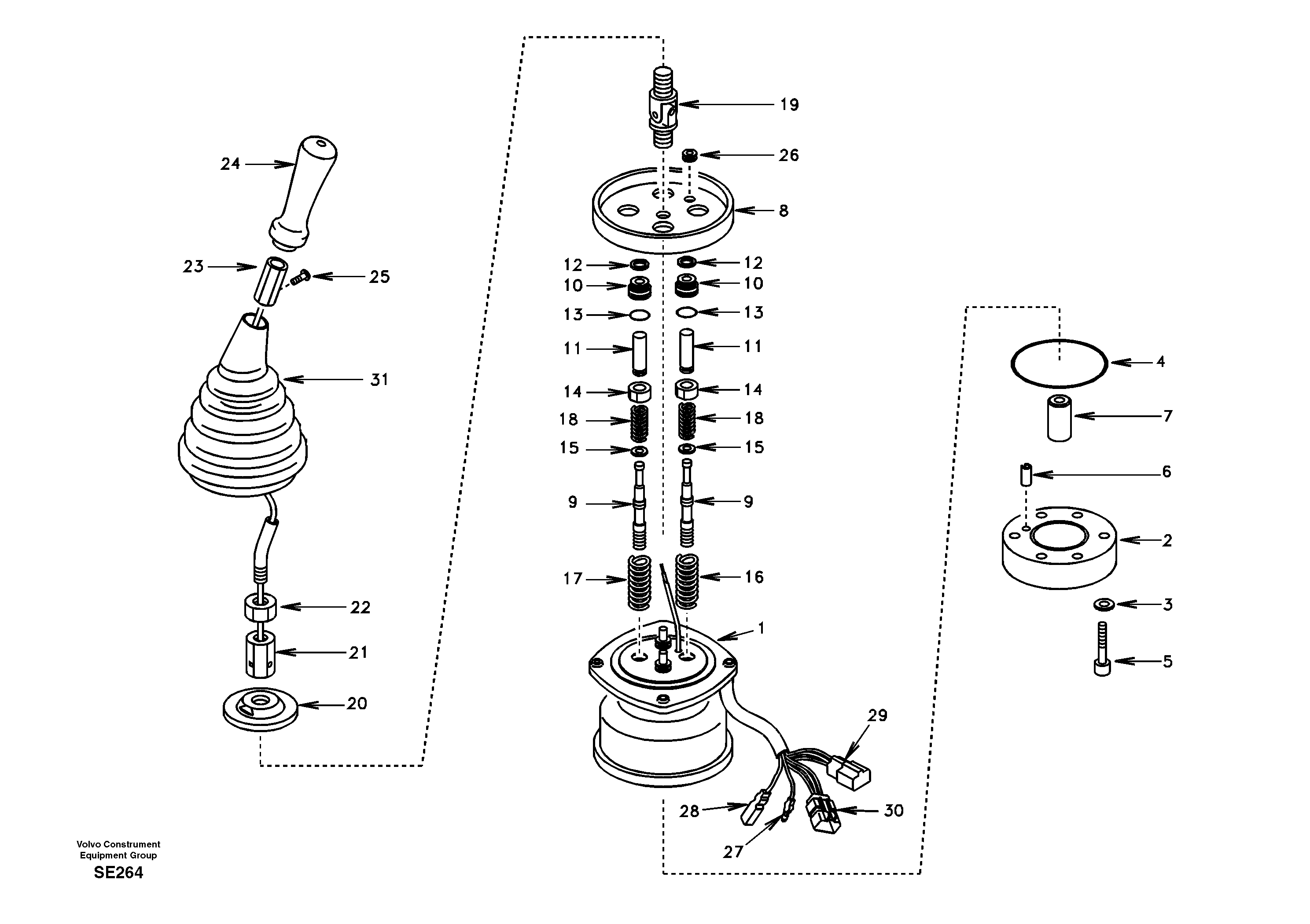 Servo system, remote control valve — volvo parts diagram