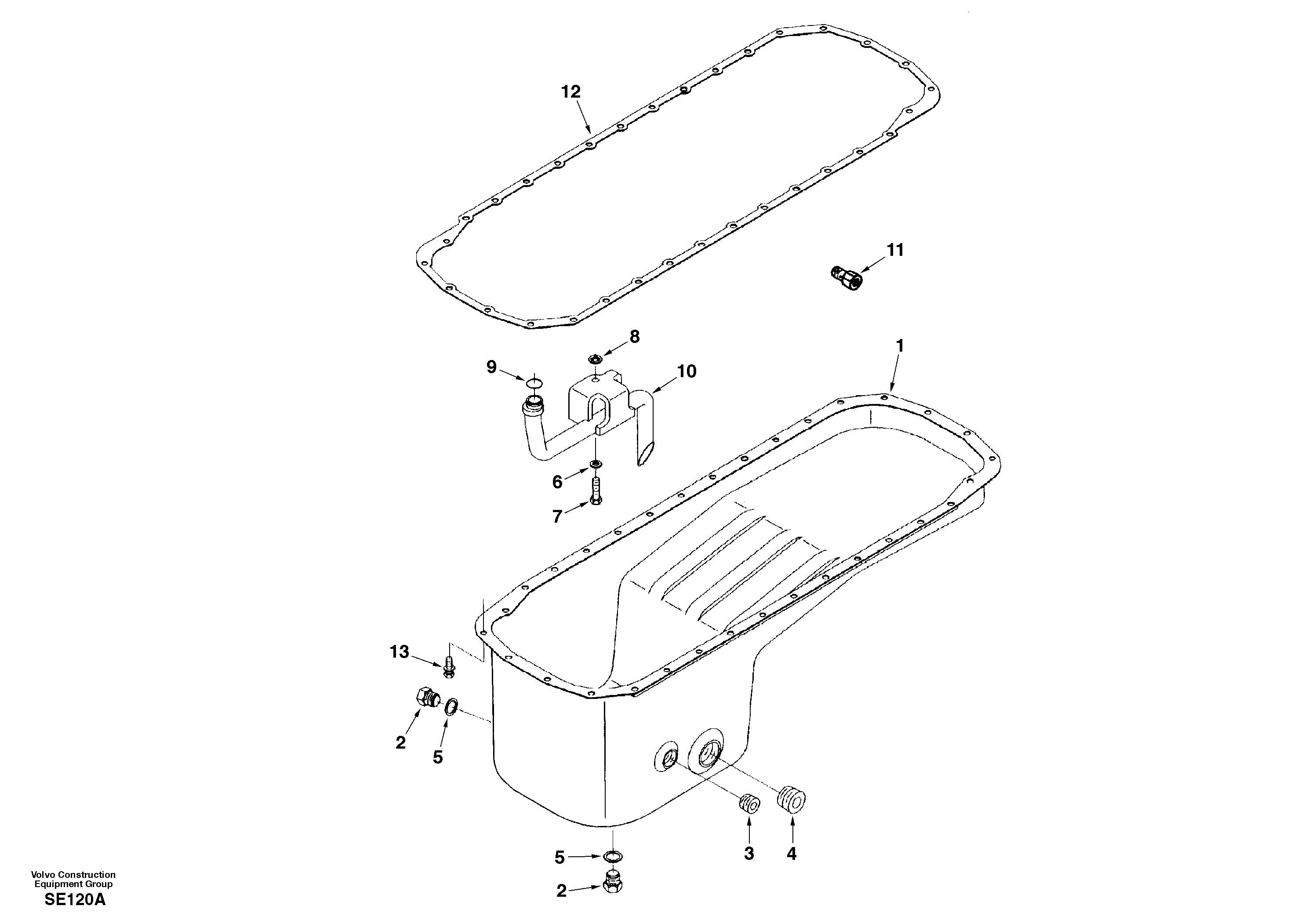 Oil sump — volvo parts diagram