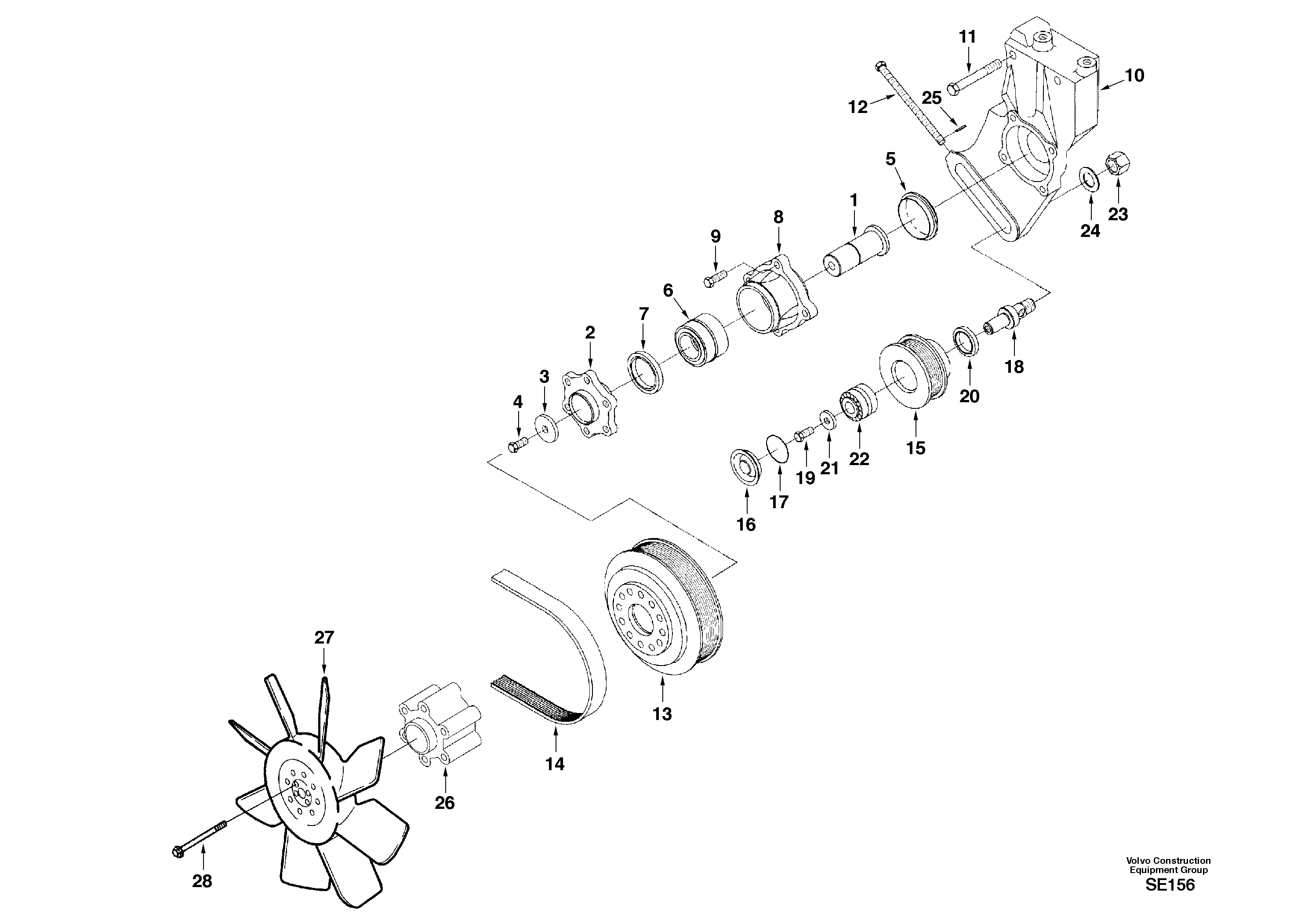 Fan drive — volvo parts diagram