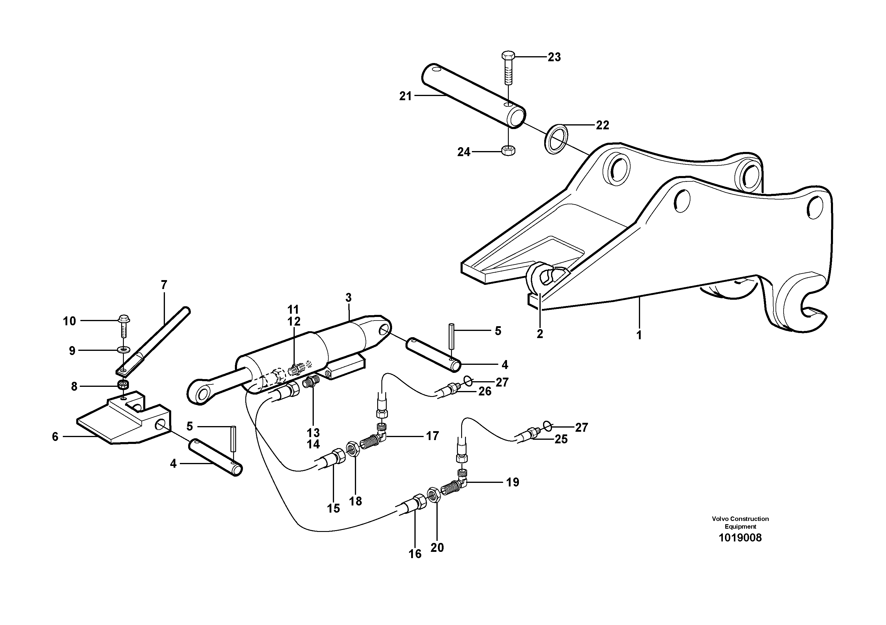 Quickfit, hydraulic, S1  14312112 — volvo parts diagram