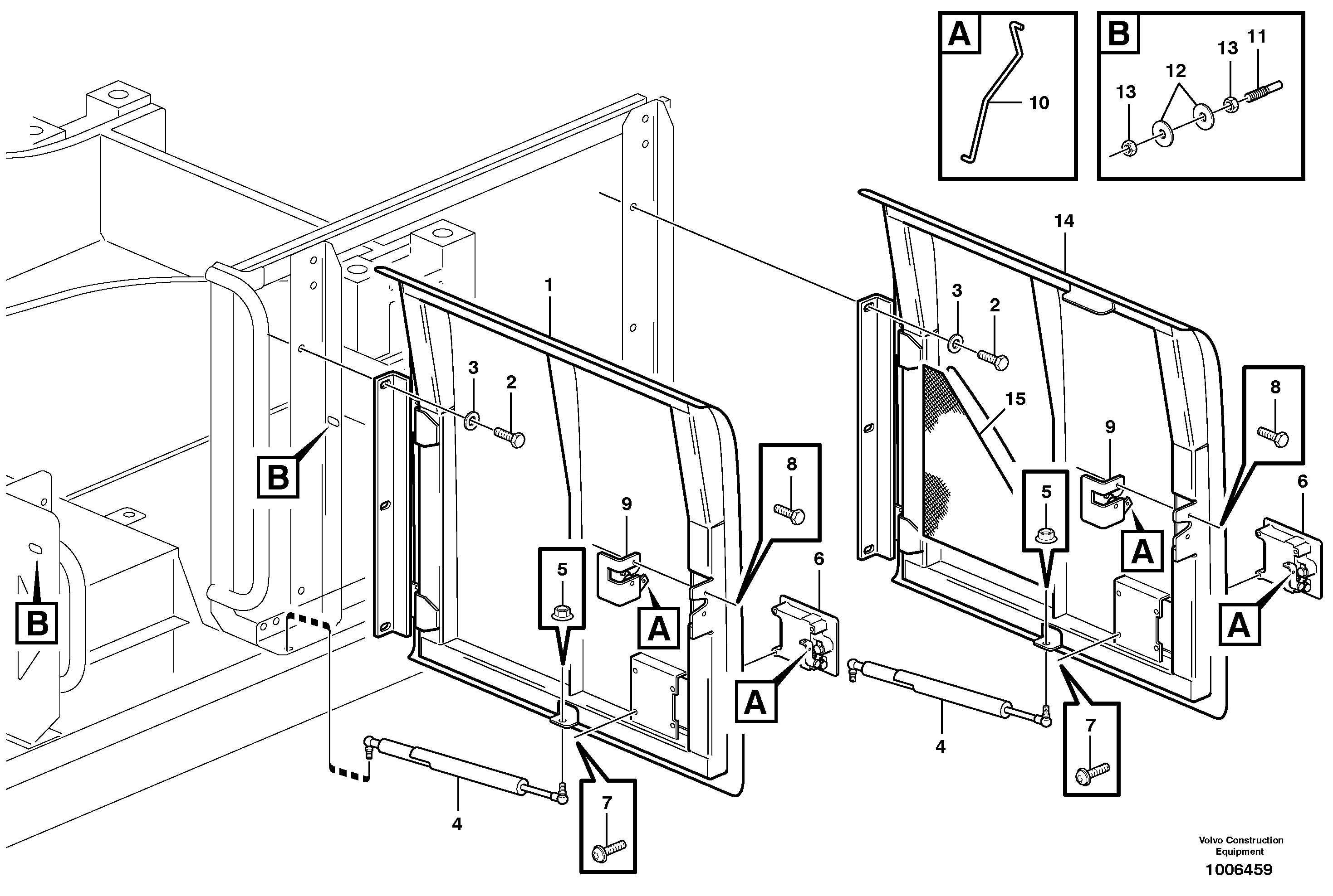 Door left — volvo parts diagram