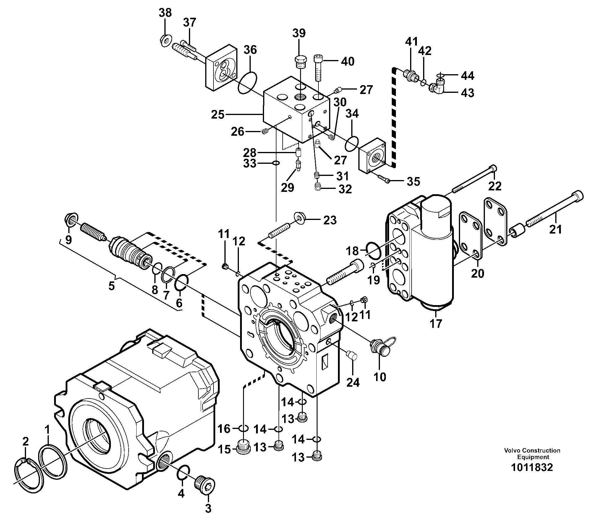 Travel motor  14312153 — volvo parts diagram