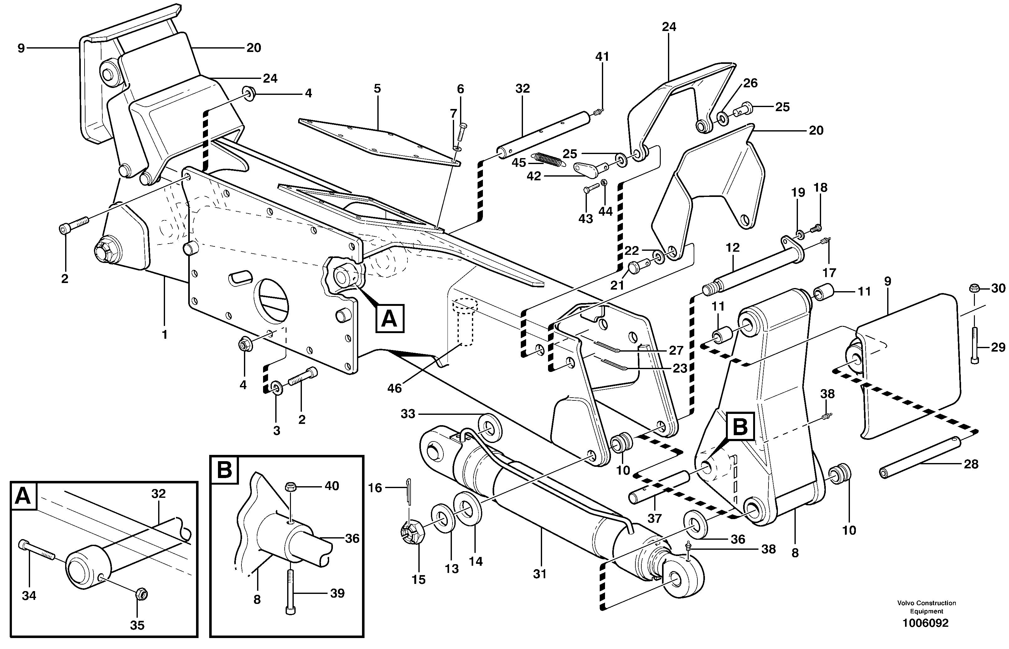 Stabilisers  14312070, 14312071, 14312076, 14312170 — volvo parts diagram