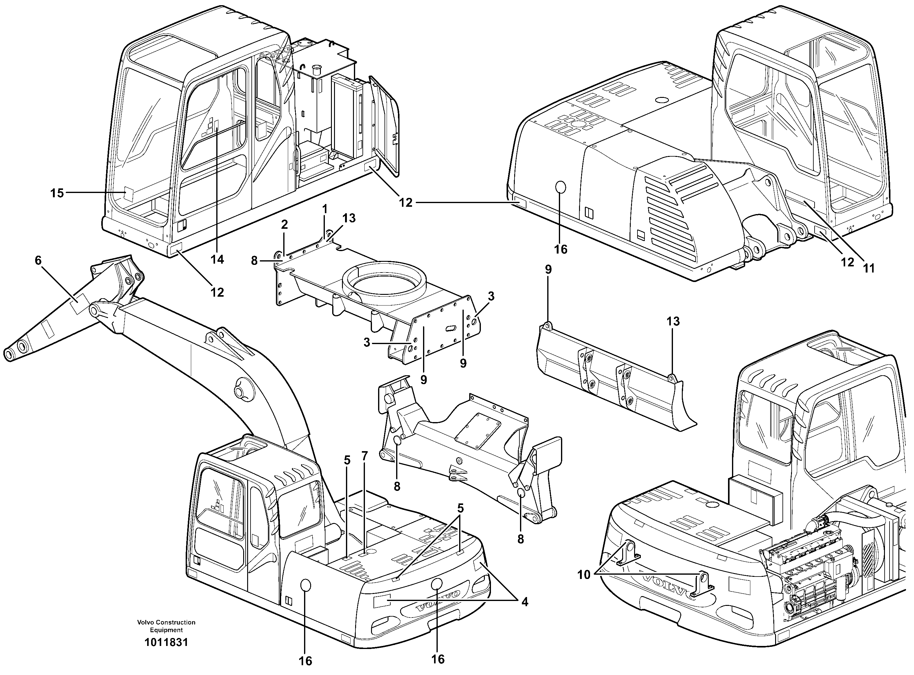 Sign plates and transfer,outer location — volvo parts diagram