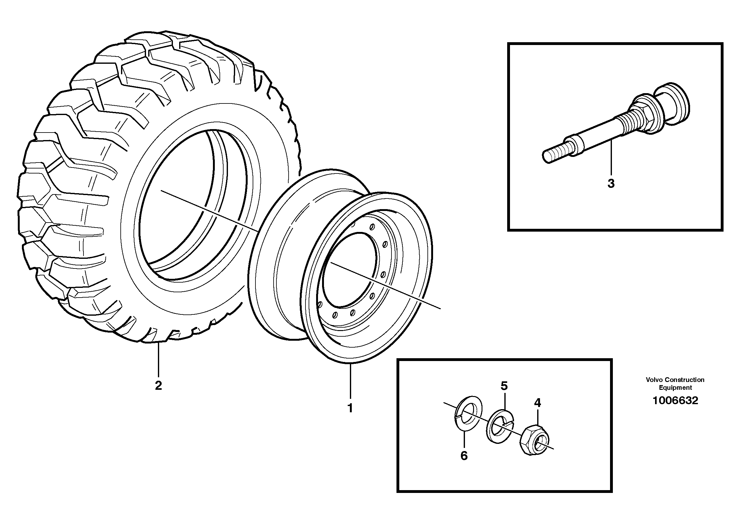 Wheels, wide-base  14312019, 14312021, 14311160, 14311161 — volvo parts diagram