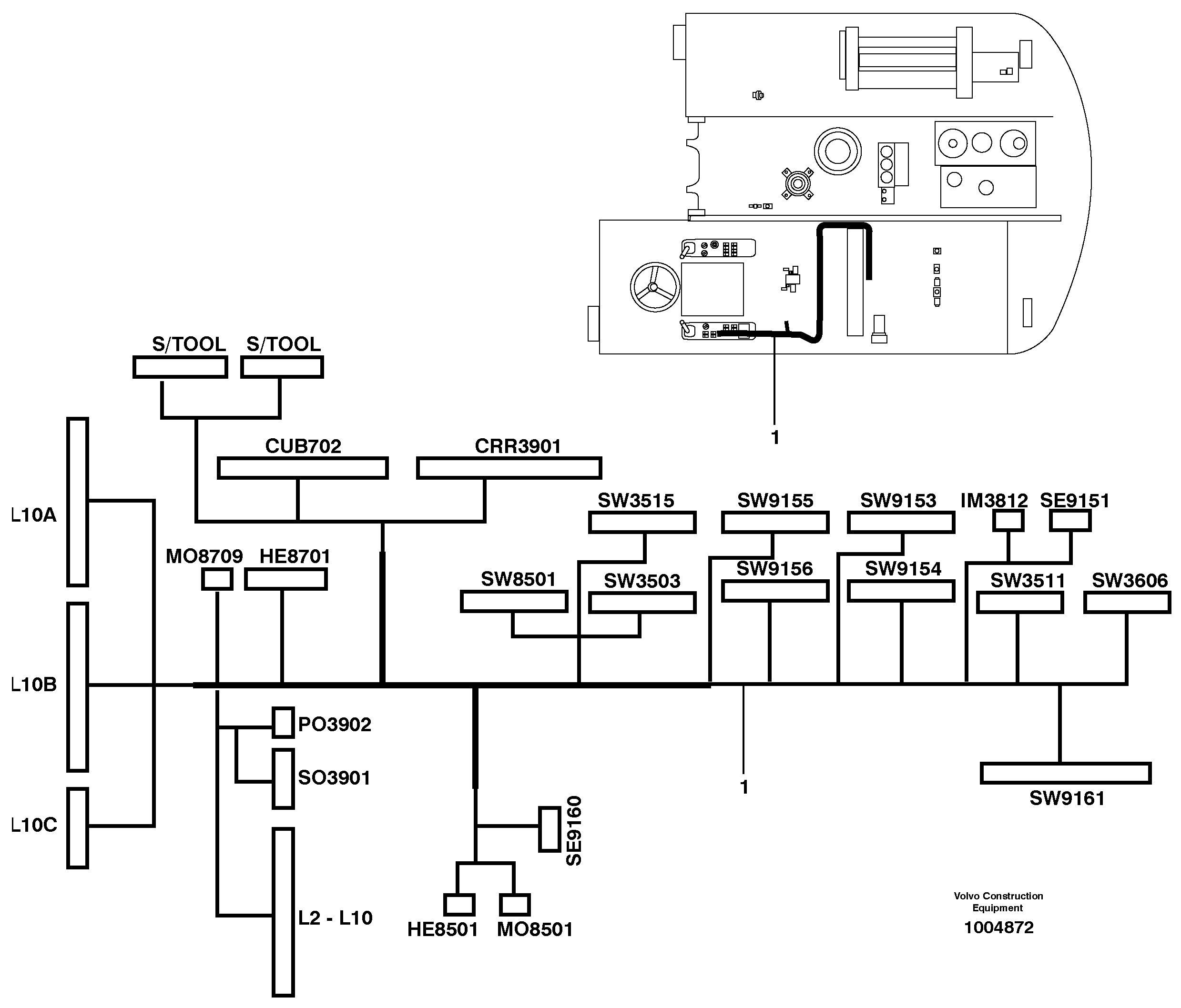 Cable harness, L10 — volvo parts diagram