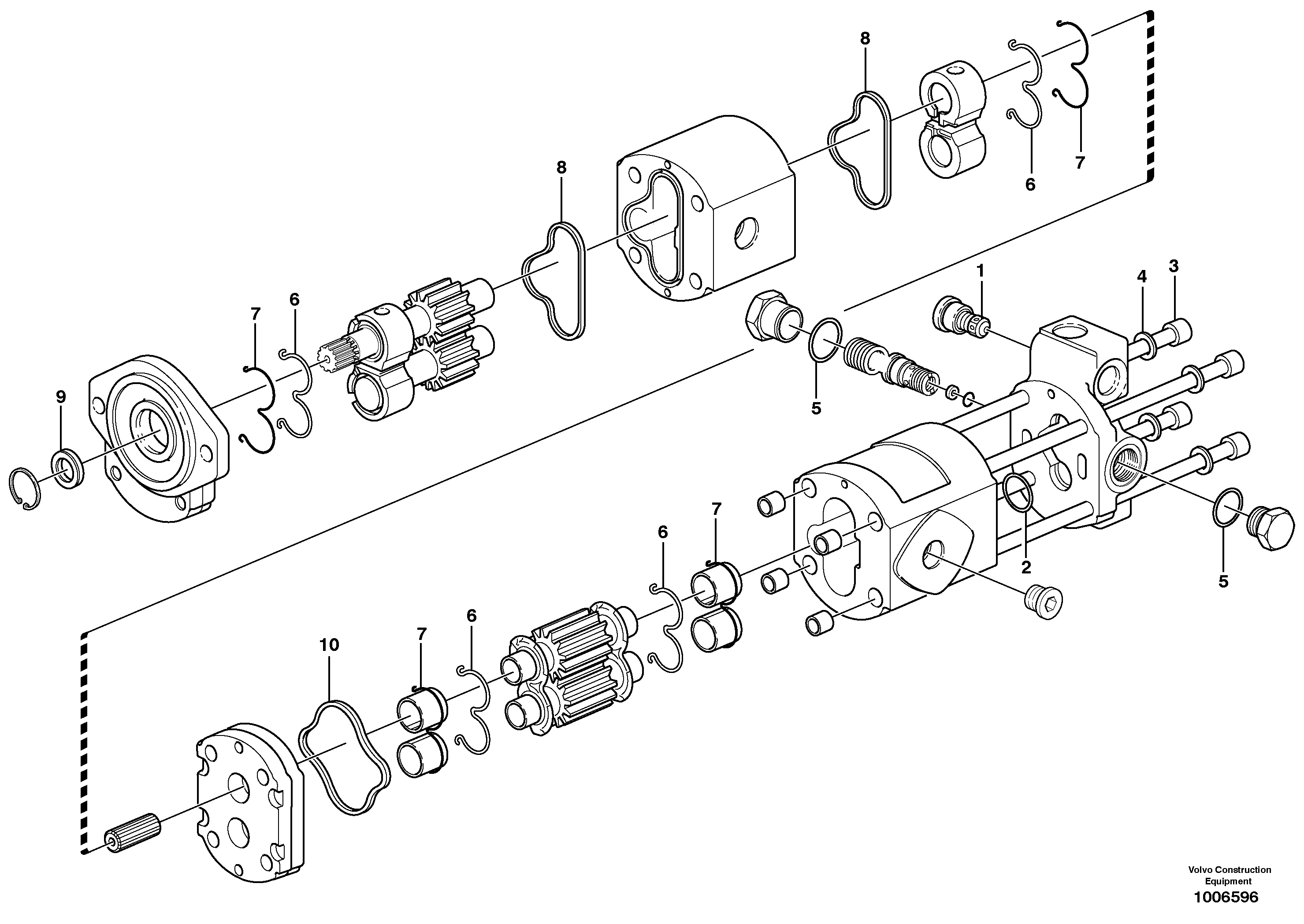 Hydraulic pump — volvo parts diagram