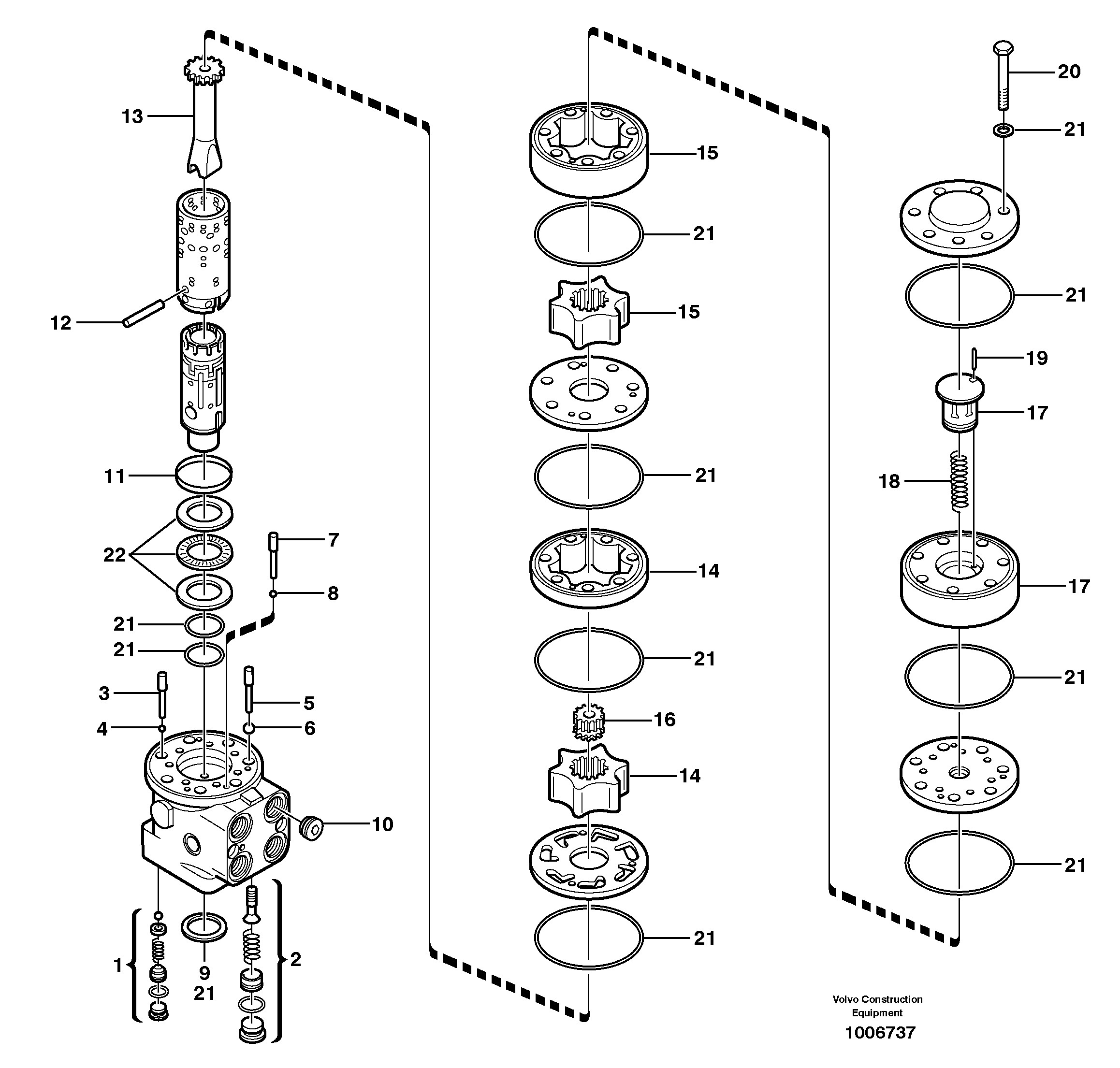 Steering unit — volvo parts diagram