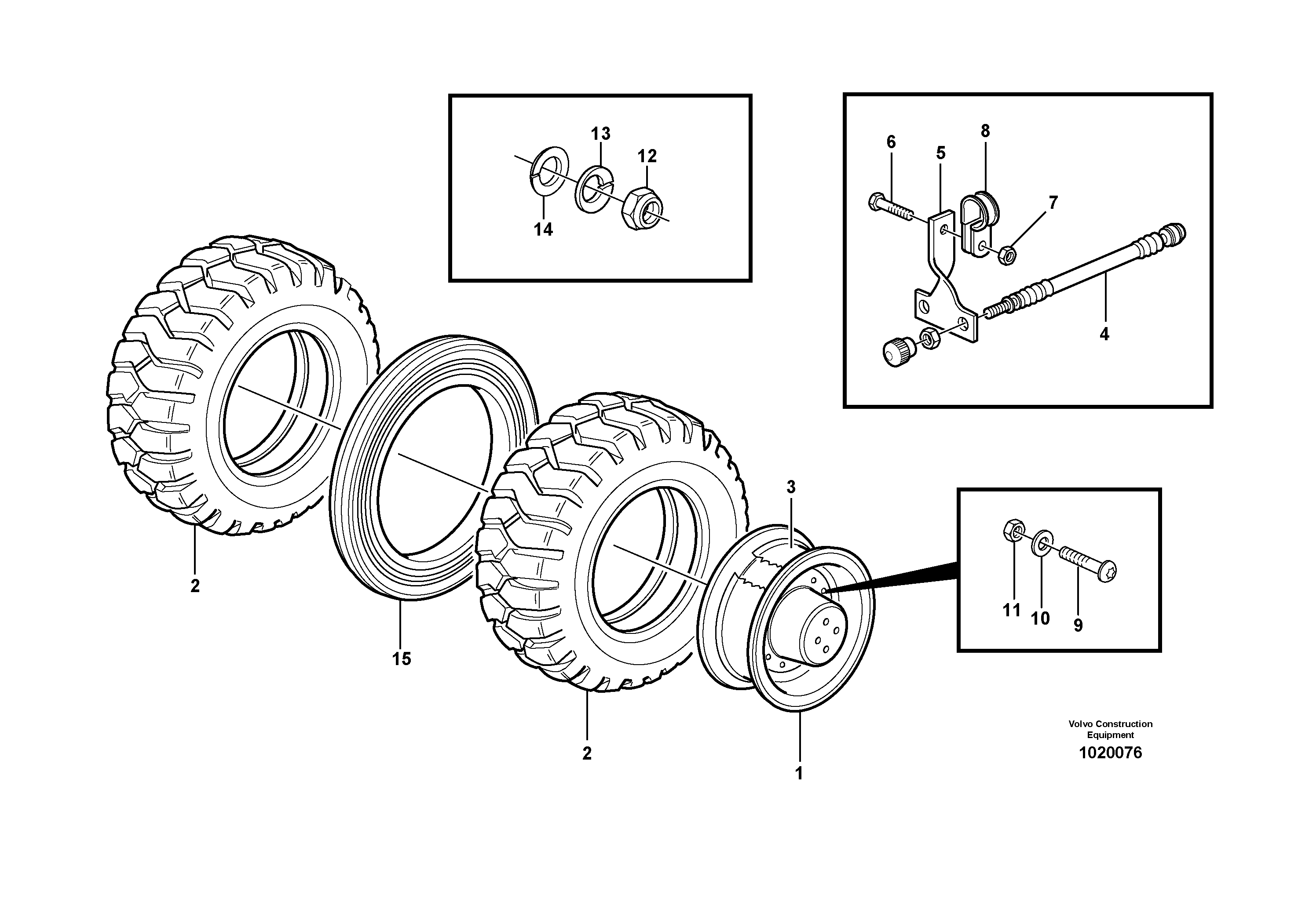 Wheel equipment  14302787,14311158,14311166,14312016,-023, -173, -218 — volvo parts diagram