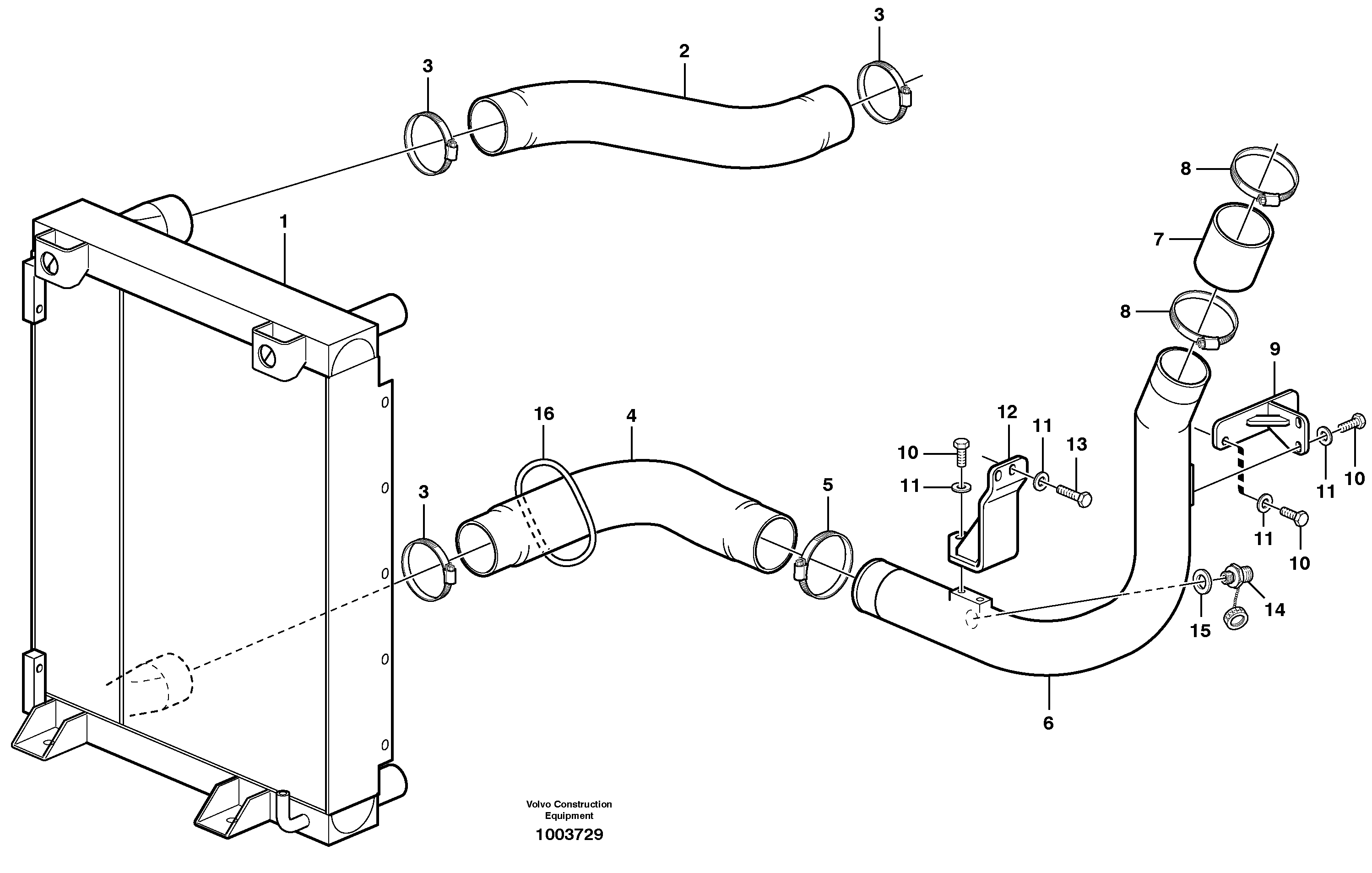 Intercooler — volvo parts diagram