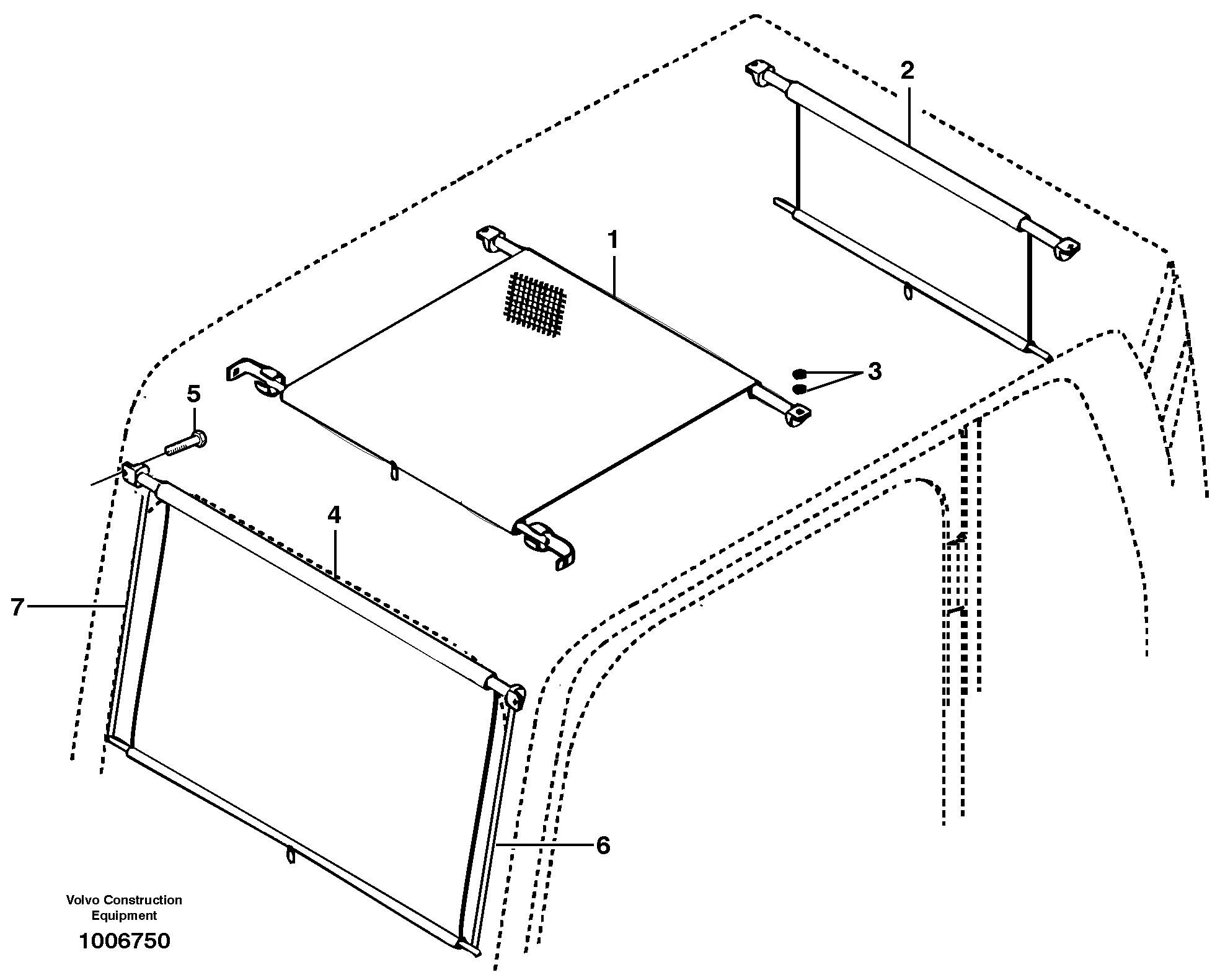 Sun visor interior  14312154 — volvo parts diagram